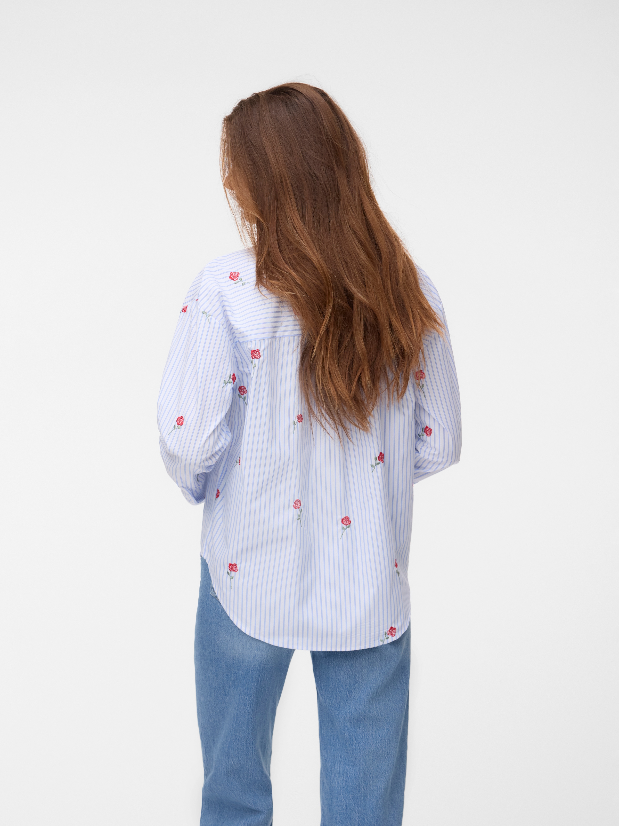 Vero Moda Blouse chemise »VMTIRA LS SHIRT WVN« mélange de matériaux
