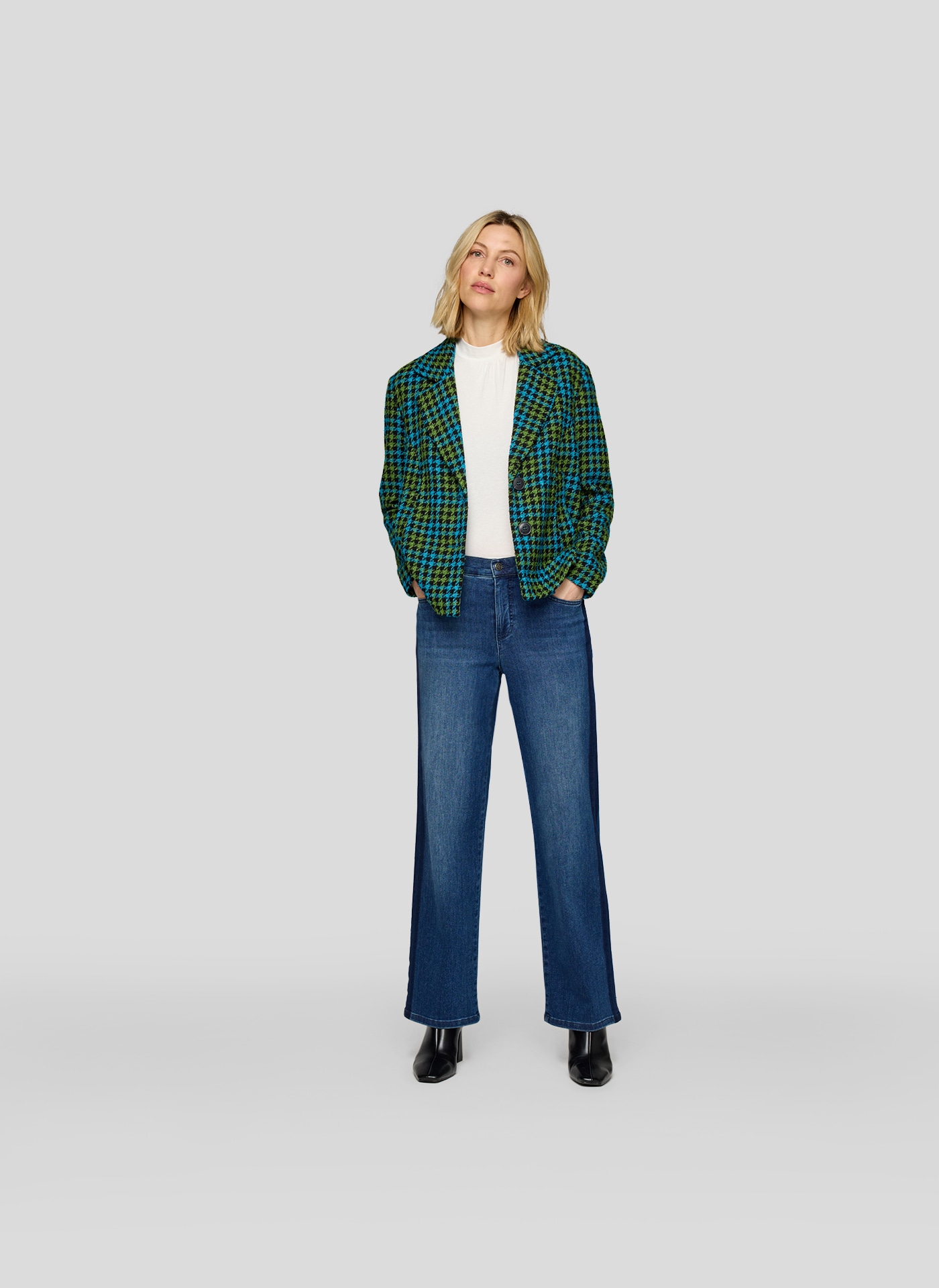 Rabe Langarmshirt mit Stehkragen und aus Viskose