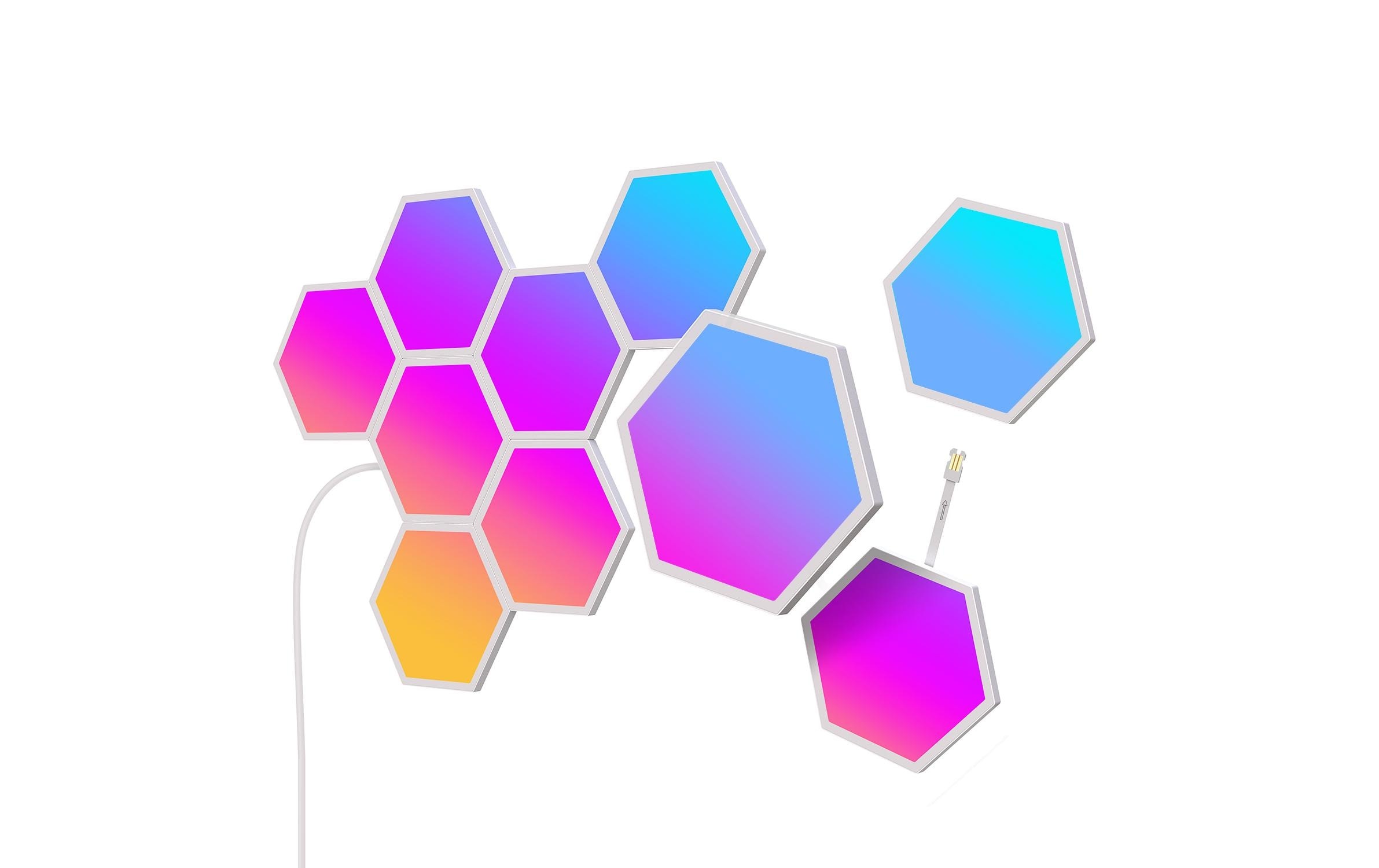 Image of Govee Pendelleuchte "Glide Hexa, 10er" Farbwechsler