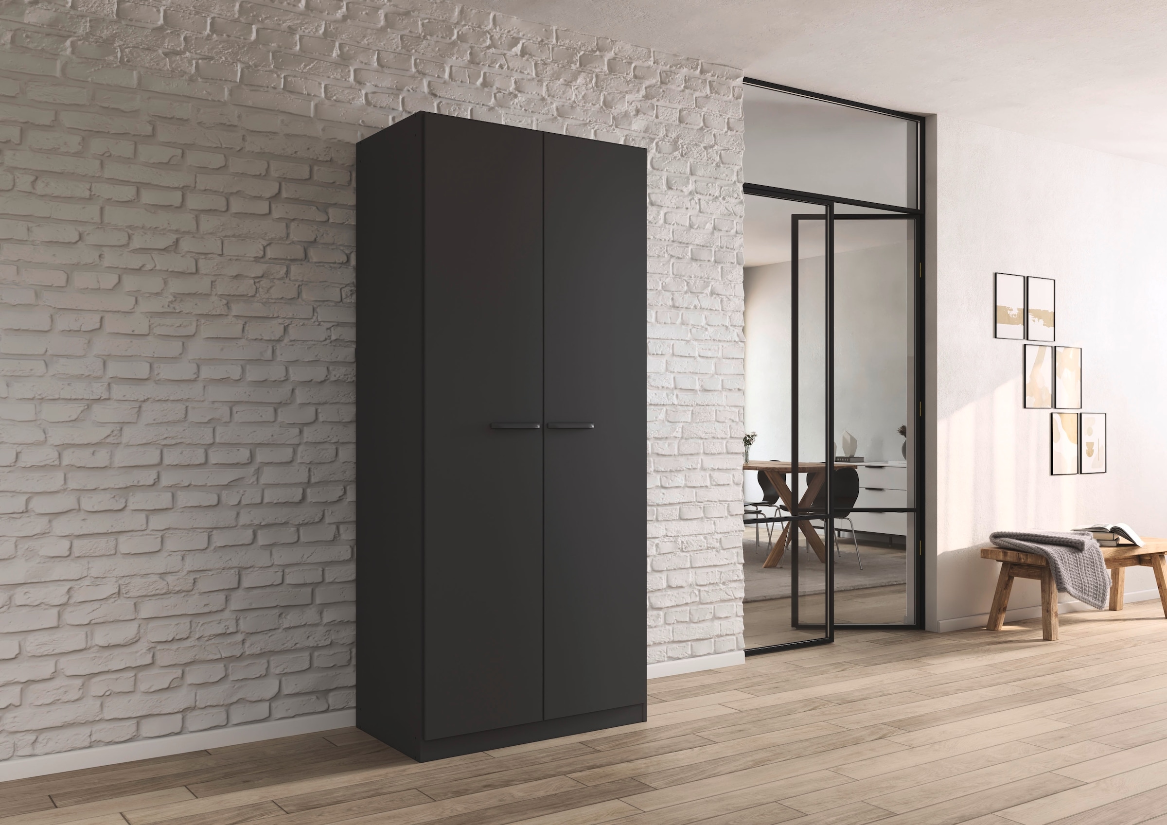 GOODproduct Kleiderschrank »Mehrzweckschrank Aktenschrank Möbel Mietswohnung Schlafzimmer OTELI« erhältlich in Breiten 91-360 cm, ab Breite 136cm inkl. Innenschubladen,  mit zusätzlichen Einlegeböden, optional mit Spiegel MADE IN GERMANY