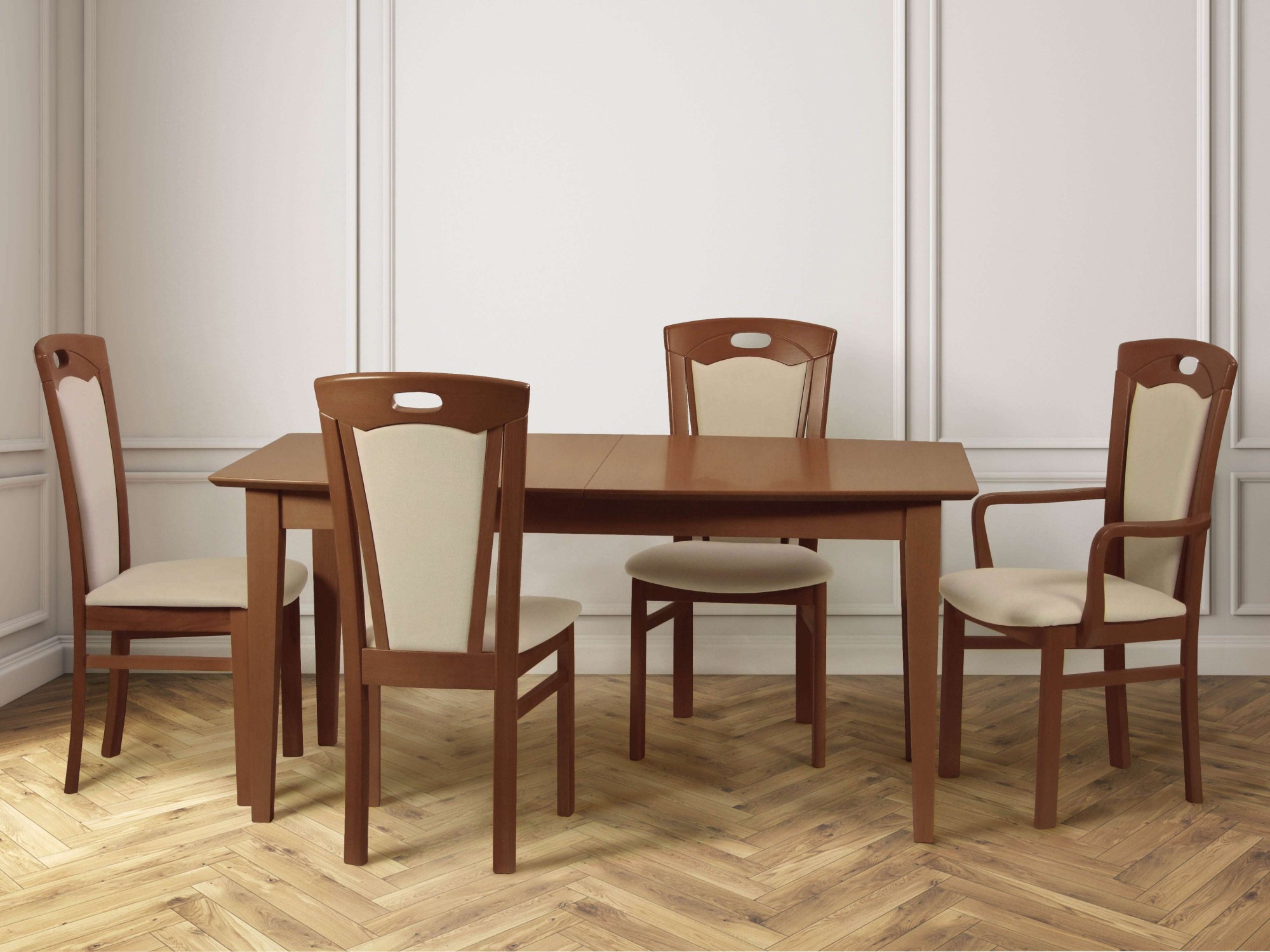 Home affaire Esszimmerstuhl "FERDI Made in Italy, Massivholz" (Set) 2 Stk.Bezug Feinstruktur (wasser- und fleckabweisend) oder Struktur