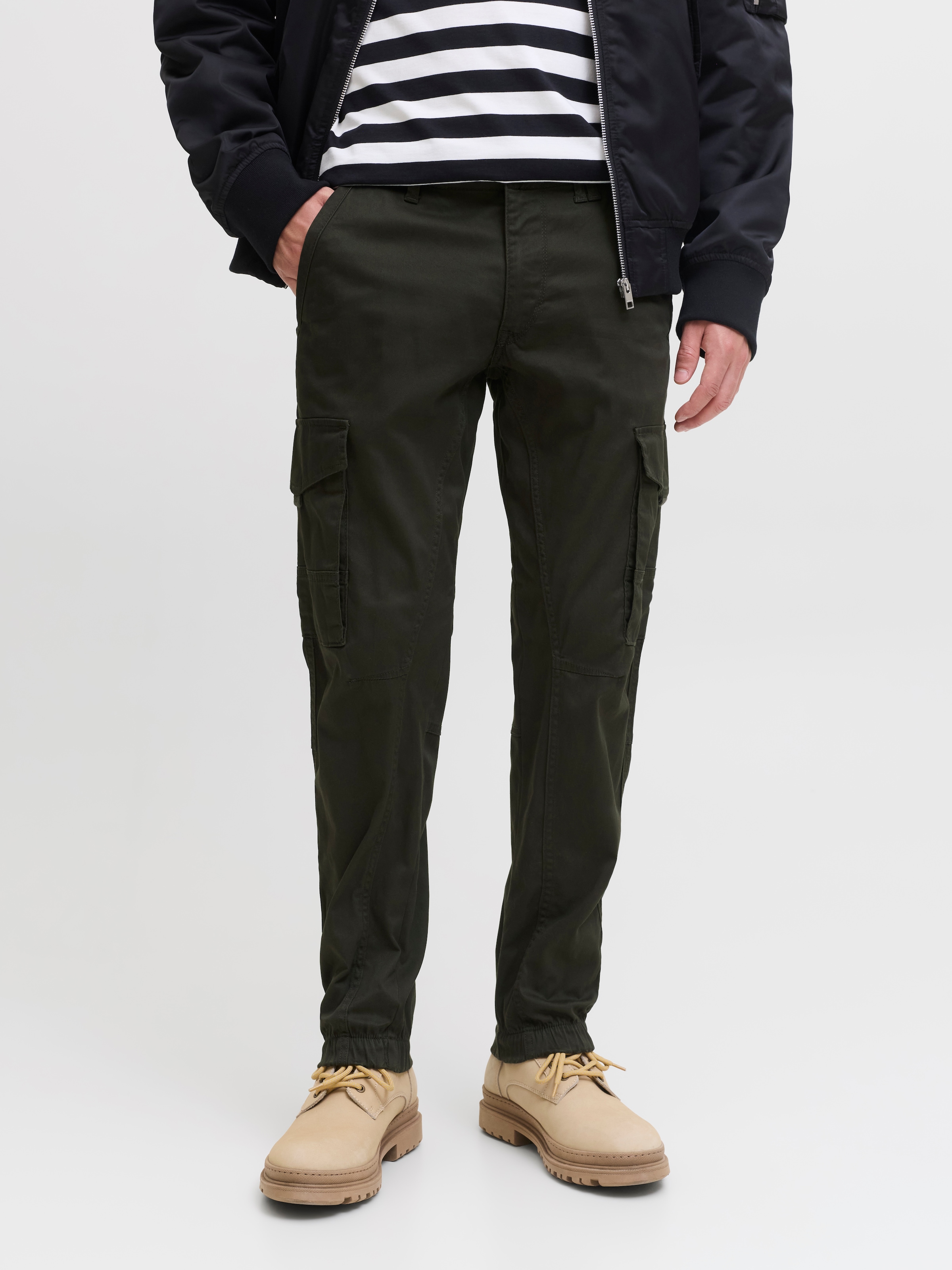 Image of Jack & Jones Cargohose "JPSTPAUL JJFLAKE CARGO NOOS" Baumwollmischung, regular fit