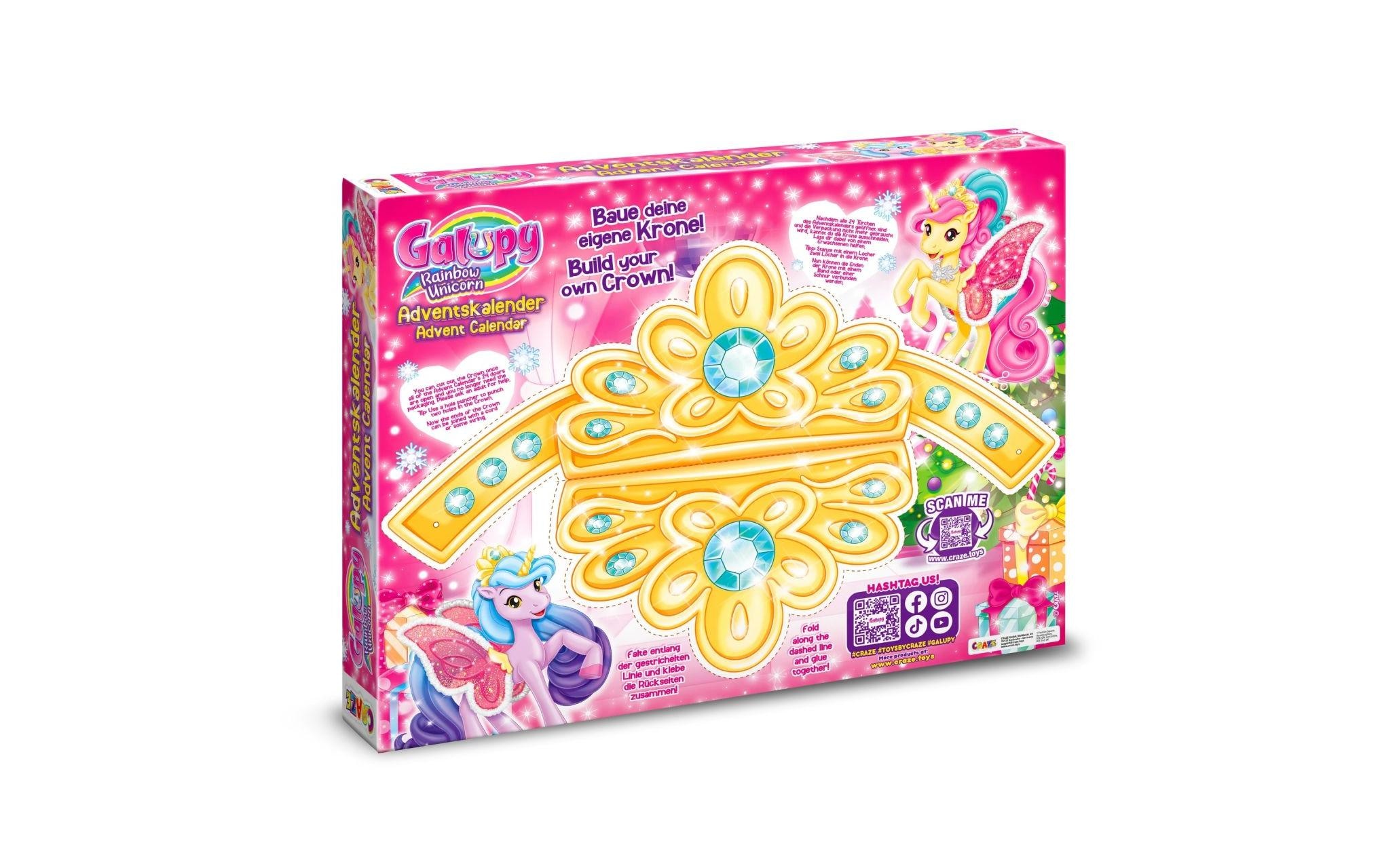 CRAZE Calendrier de l'Avent »Galupy Rainbow Unicorn« à partir de 3 ans