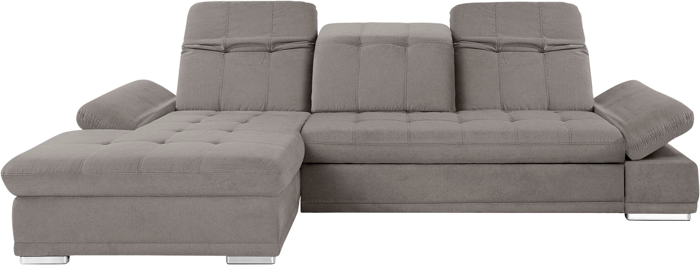 COTTA Ecksofa »Holiday L-Form mit Sitztiefen-, Armteil- und Kopfteilverstellung«, wahlweise mit Bettfunktion & Bettkasten