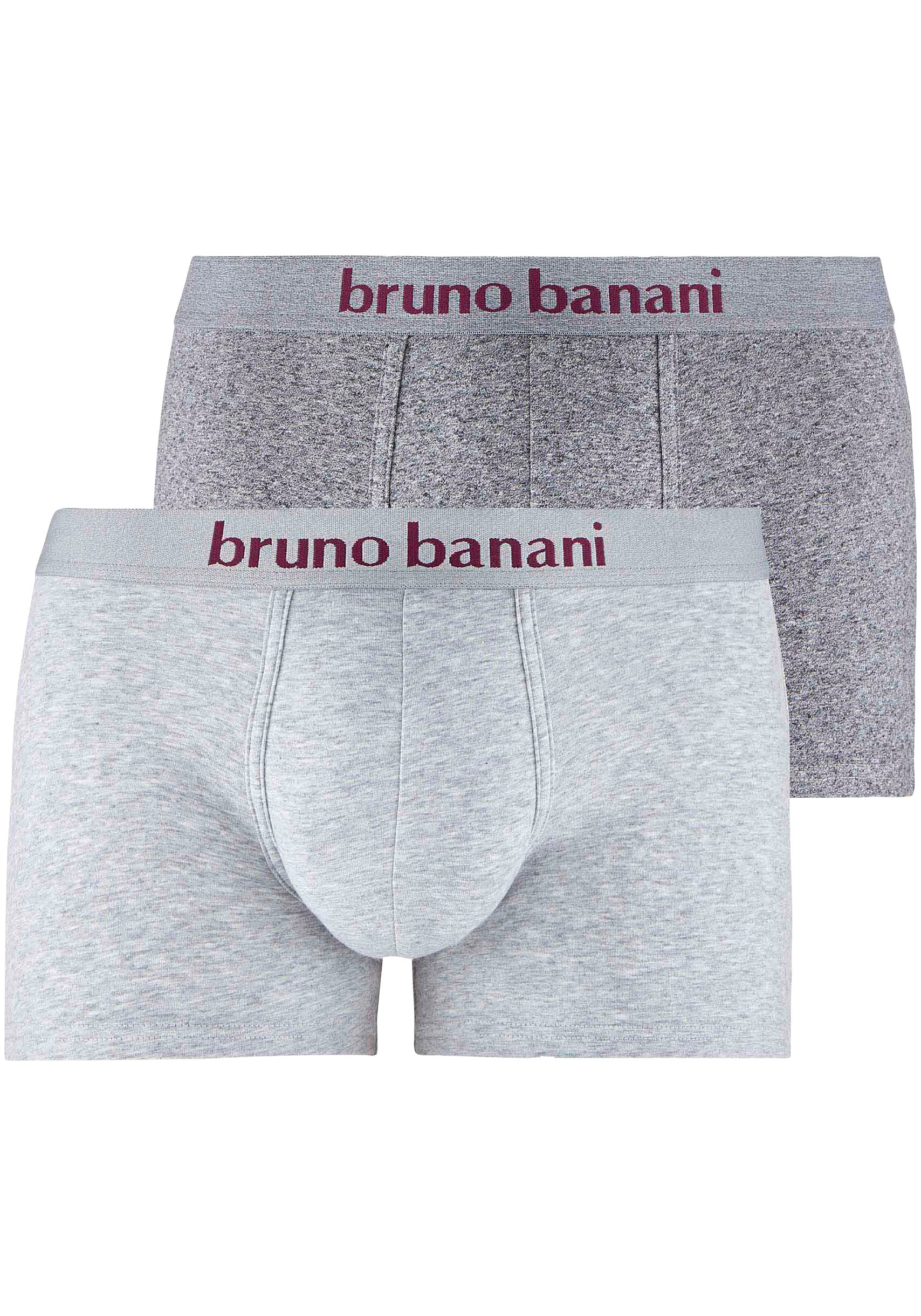 Bruno Banani Boxershorts »Short 2Pack Denim Fun«, (Packung, 2 St.), Meliert