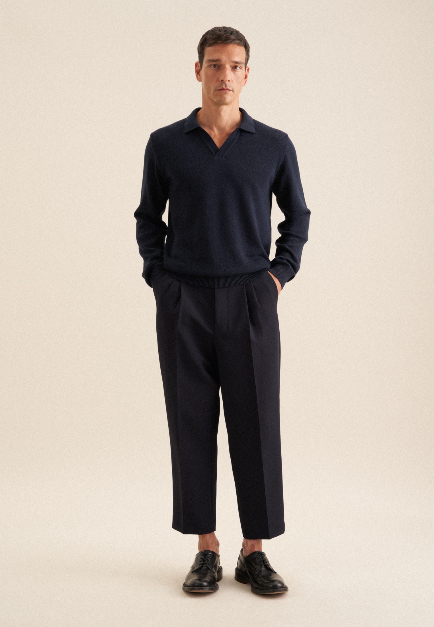 seidensticker Strickpullover »Regular« Langarm Kragen Uni