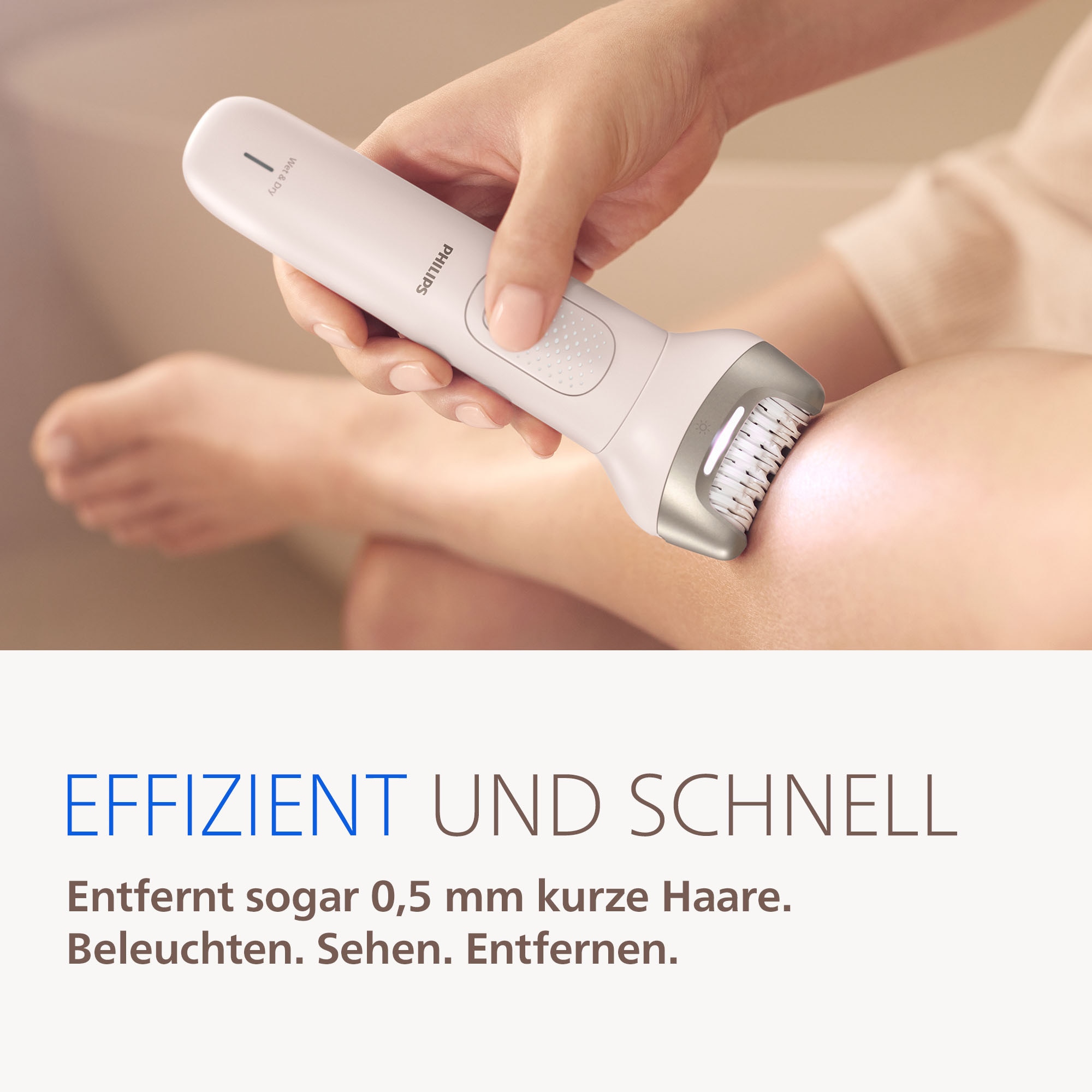 Philips Épilateur »Series 9900 BRE738/00« 4 cuis Aufsätze Nass-und Trockenfunktion, inkl.Gesichtsreinigungsbürste