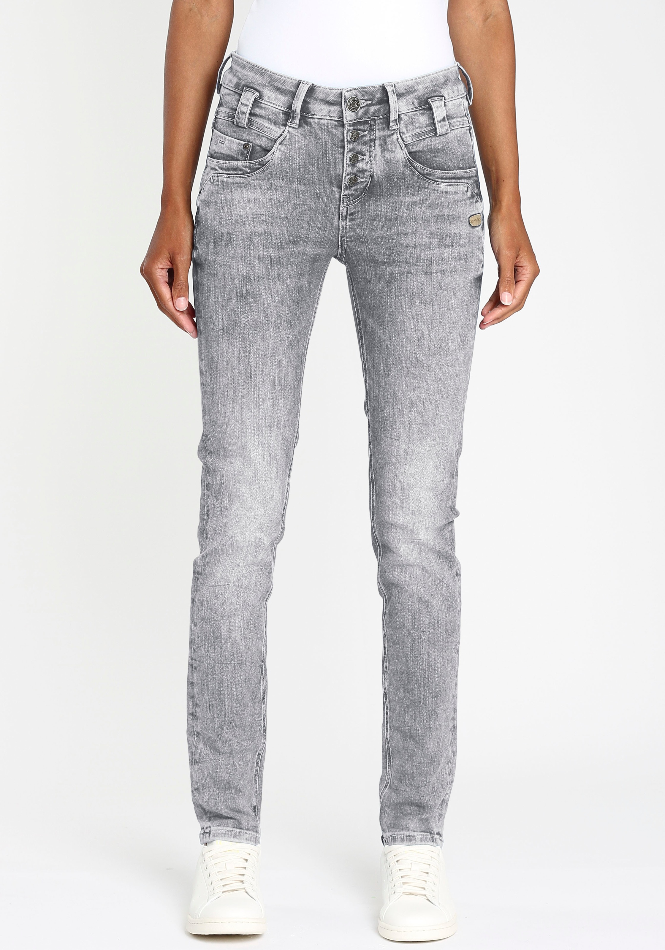 Image of GANG Slim-fit-Jeans »CARLI«, mit offener Knopfleiste bei Ackermann Versand Schweiz