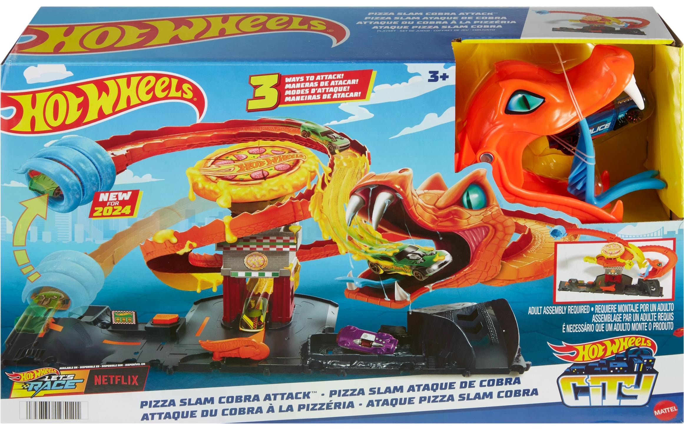 Hot Wheels Jeu de construction »Hot Wheels City Cobra Slam Pizza Attack«