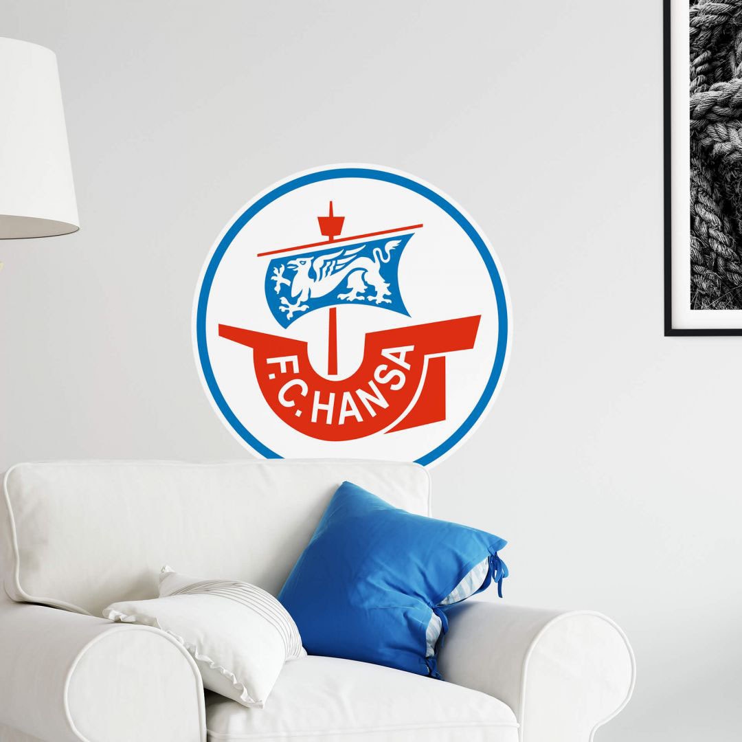 Wall-Art Wandtattoo »Fussball Hansa Rostock Logo«, (1 St.), selbstklebend, entfernbar