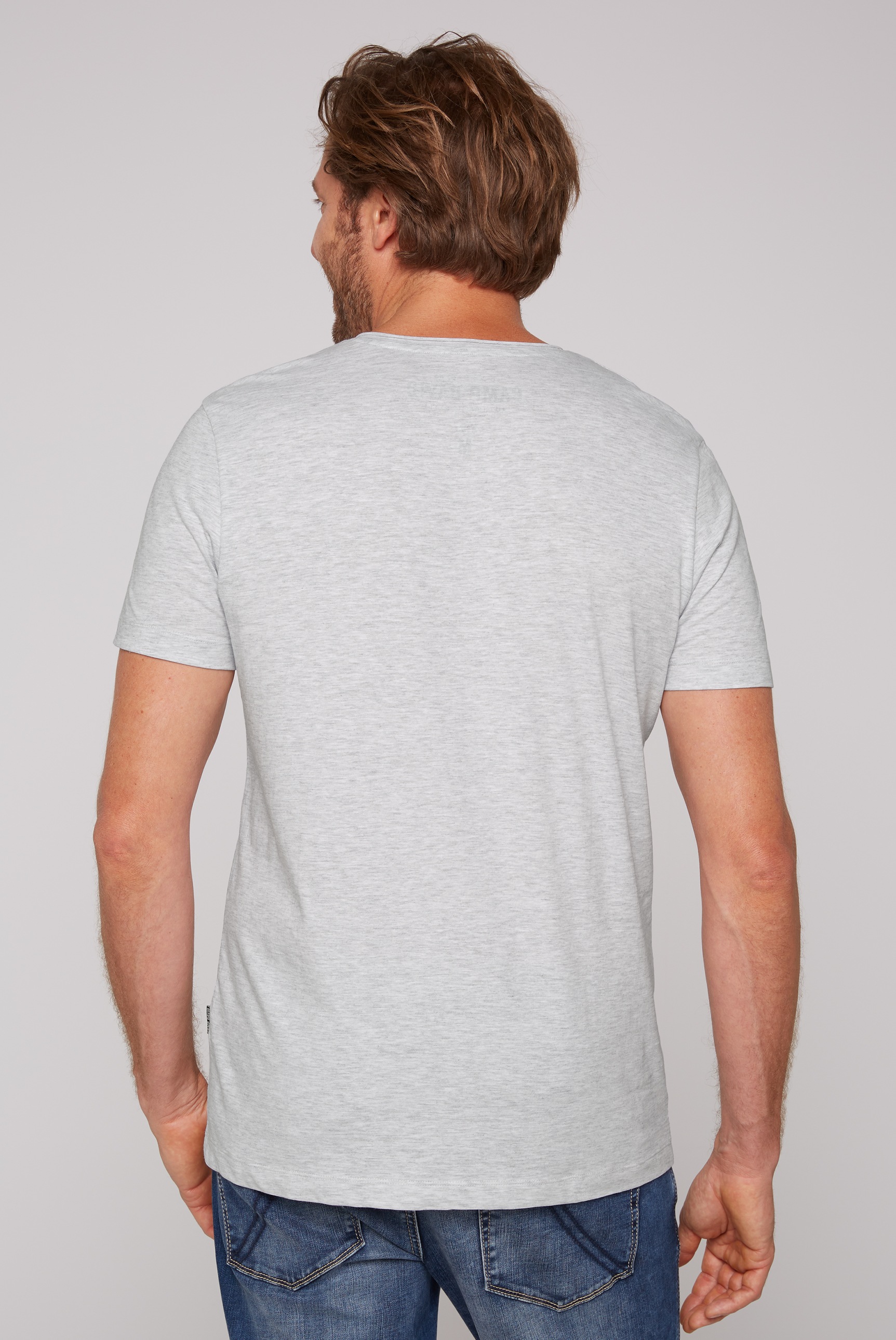 CAMP DAVID V-Shirt, (2 tlg.), gerade Form, Baumwolle, V-Ausschnitt