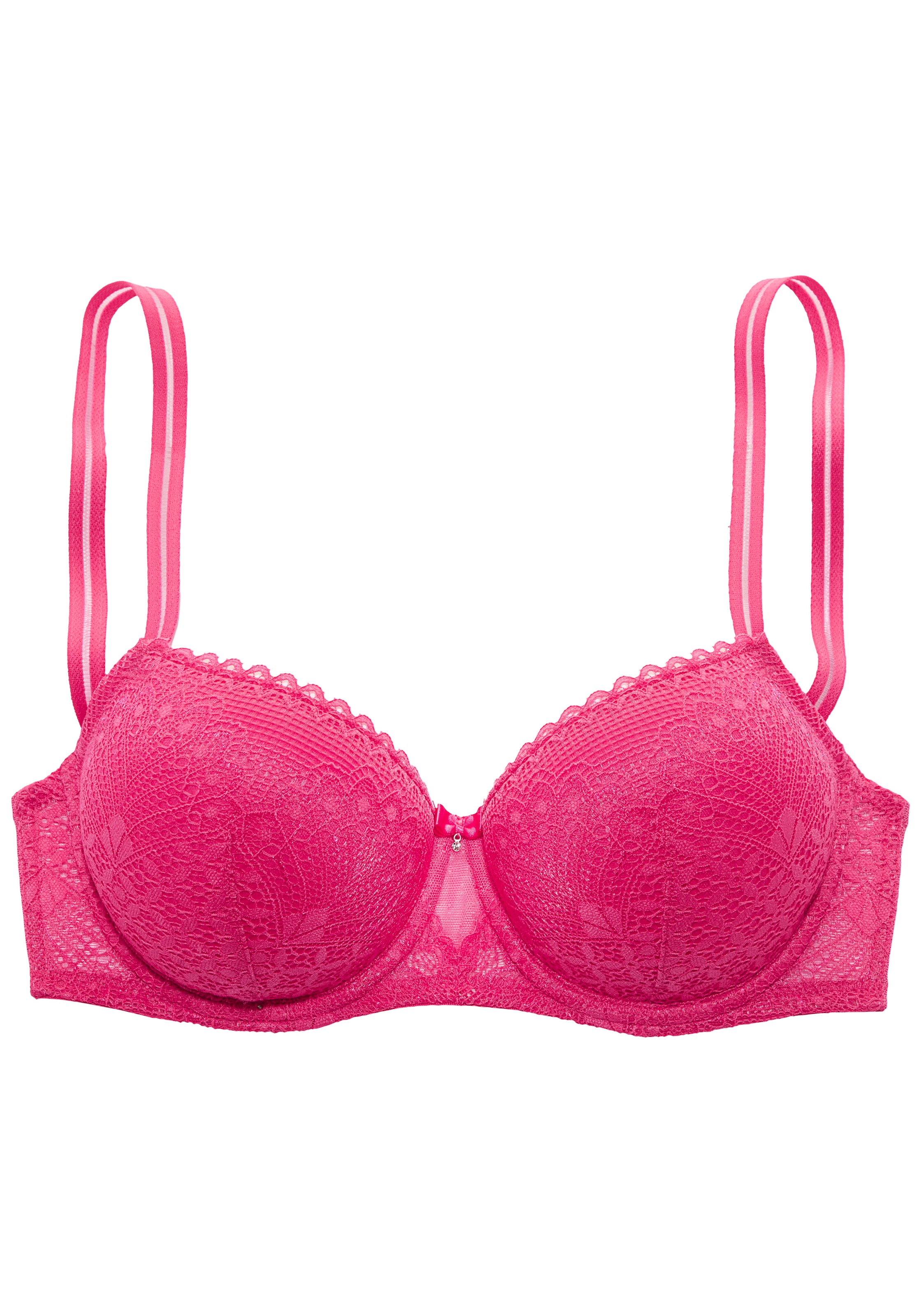 s.Oliver Soutiens-gorge moulés im Balconette-Schnitt aus Spitze und fancy Mesh, sexy Dessous