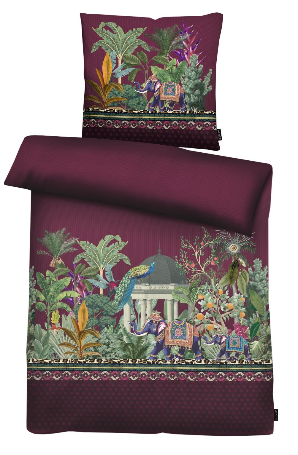Image of APELT Bettwäsche "Karma mit Natur- und Tiermotiv, Bio-Baumwolle, 2-teilig" 2 Stk. Natur- und Tiermotiv