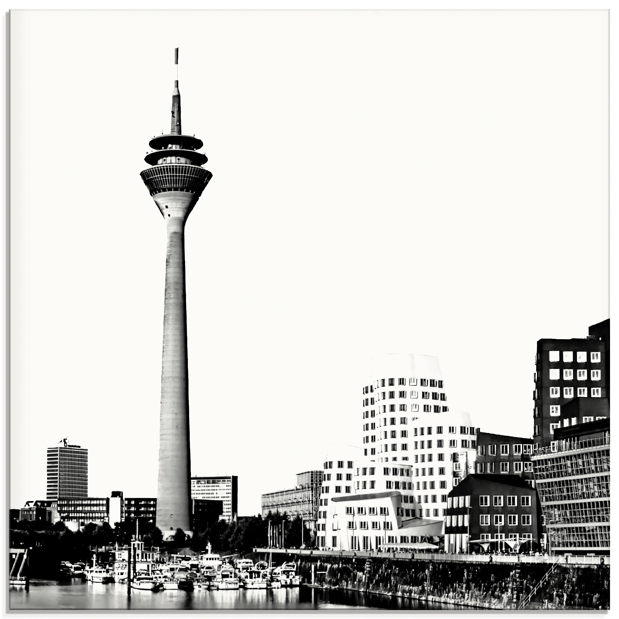 Image of Artland Glasbild "Düsseldorf Collage Skyline 15" Deutschland 1 Stk. tlg. in verschiedenen Grössen