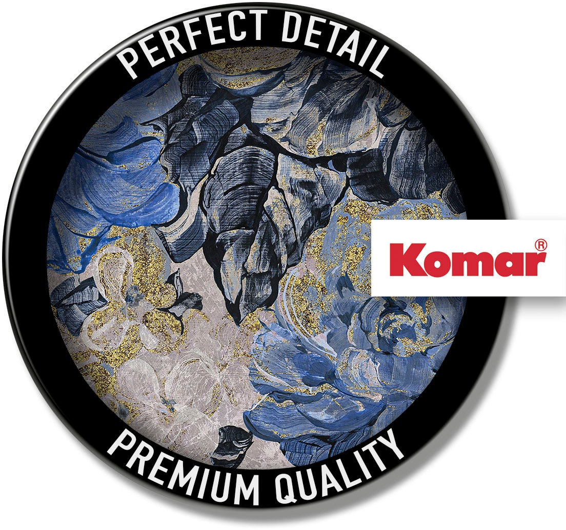Komar Fototapete »Digitaldruck Vlies - Vintage blue Garden - Grösse 300 x 250 cm«, bedruckt, Wohnzimmer, Schlafzimmer