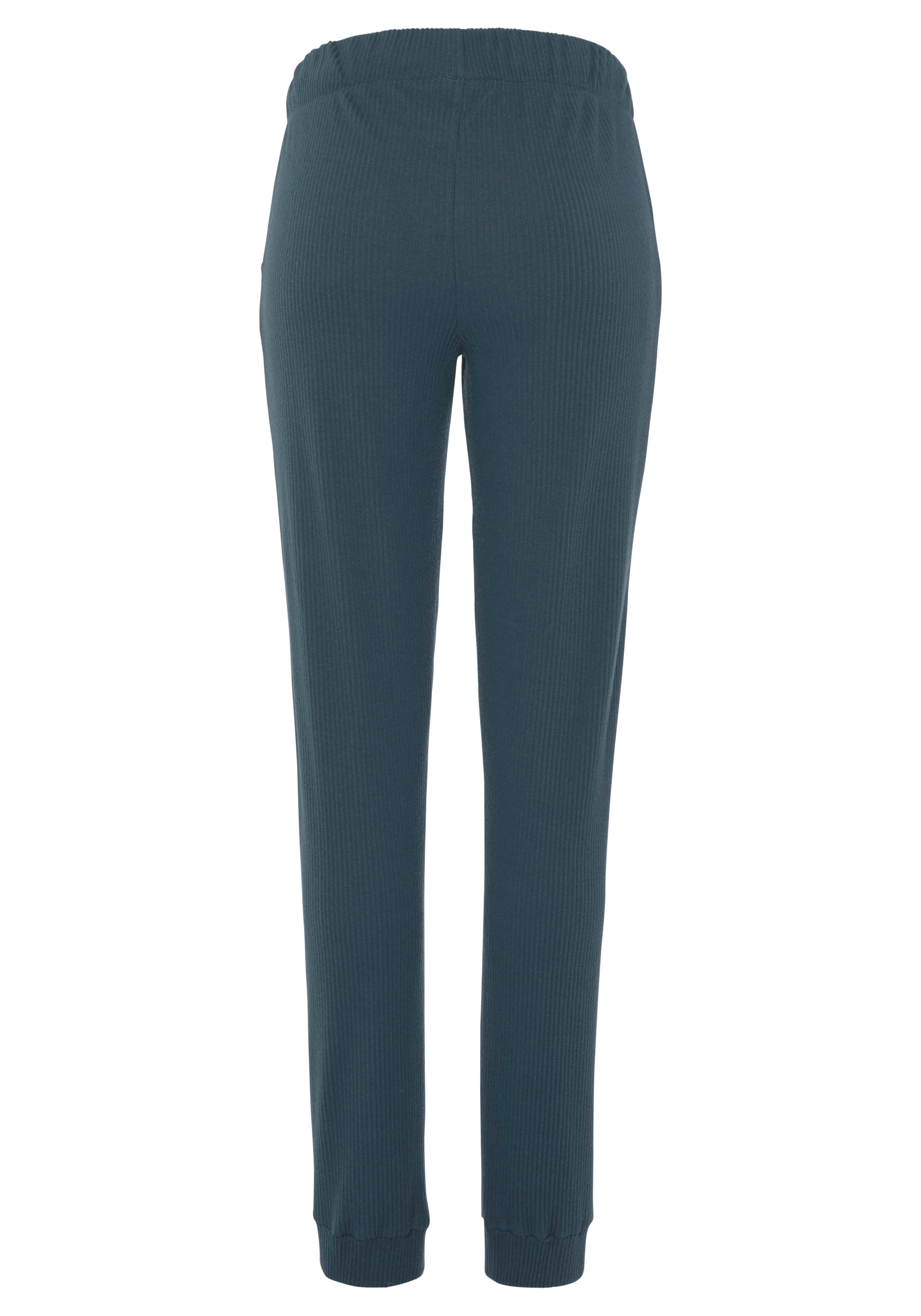 s.Oliver Relaxhose, Sweathose aus Ripp-Qualität mit Einrifftaschen, Loungewear