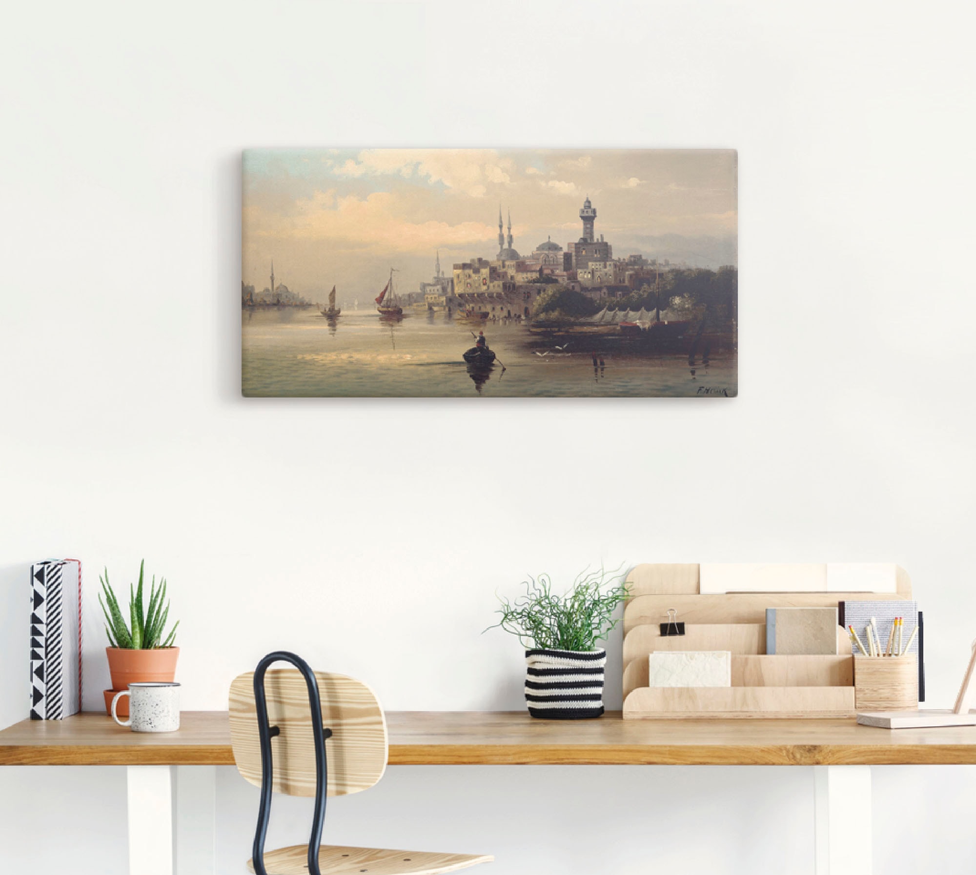 Artland Wandbild »Kauffahrtsschiffe auf Bosporus, Istanbul«, Gewässer, (1 St.), als Leinwandbild, Poster, Wandaufkleber in verschied. Grössen