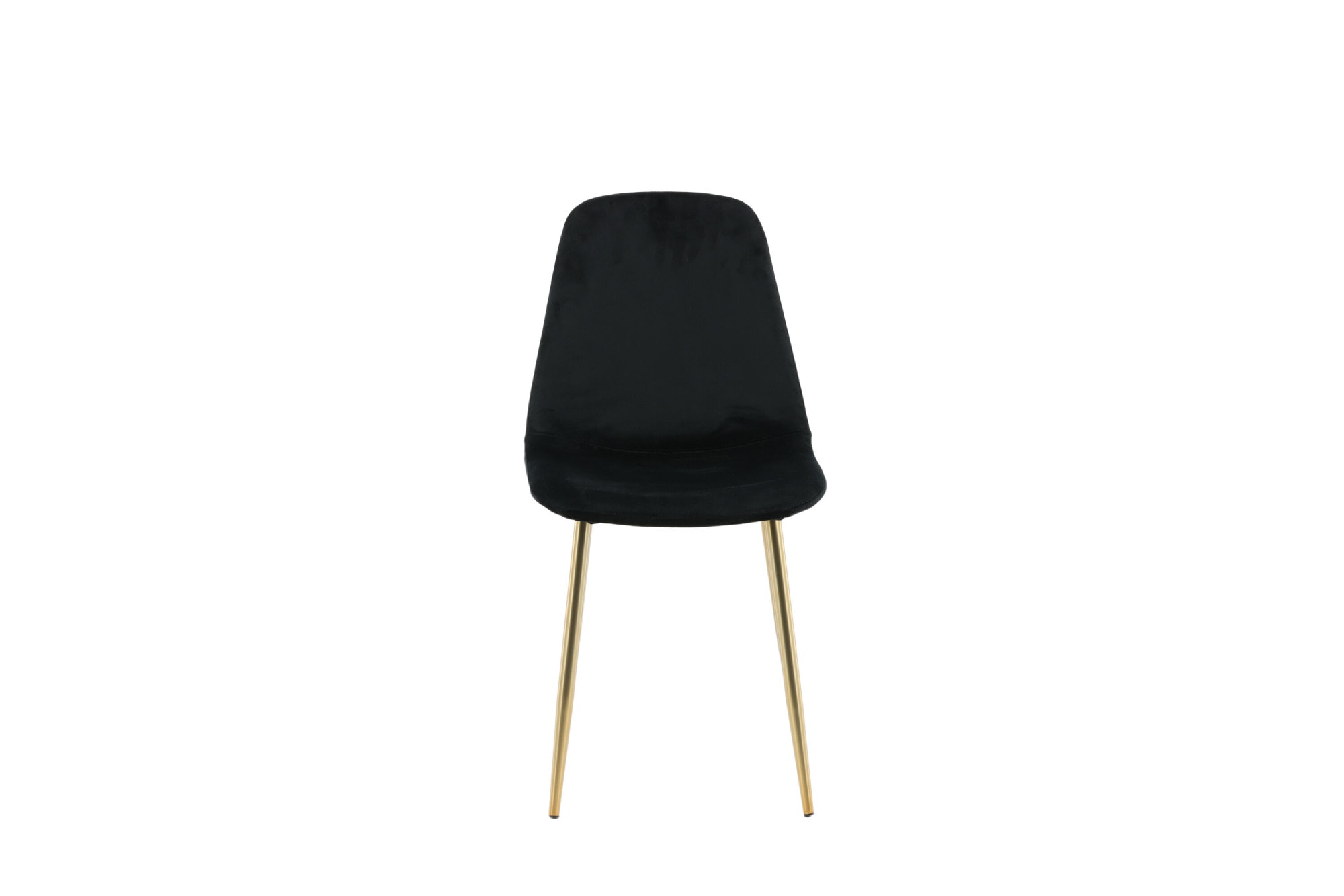 Venture Home Chaise de salle à manger »Polar, 2er-Set Esszimmerstühle in Schwarz-Samt, Messingbeine, 150 kg« () 2 cuischaise rembourrée, revêtement en velours, pieds en métal, arrondi, élégant