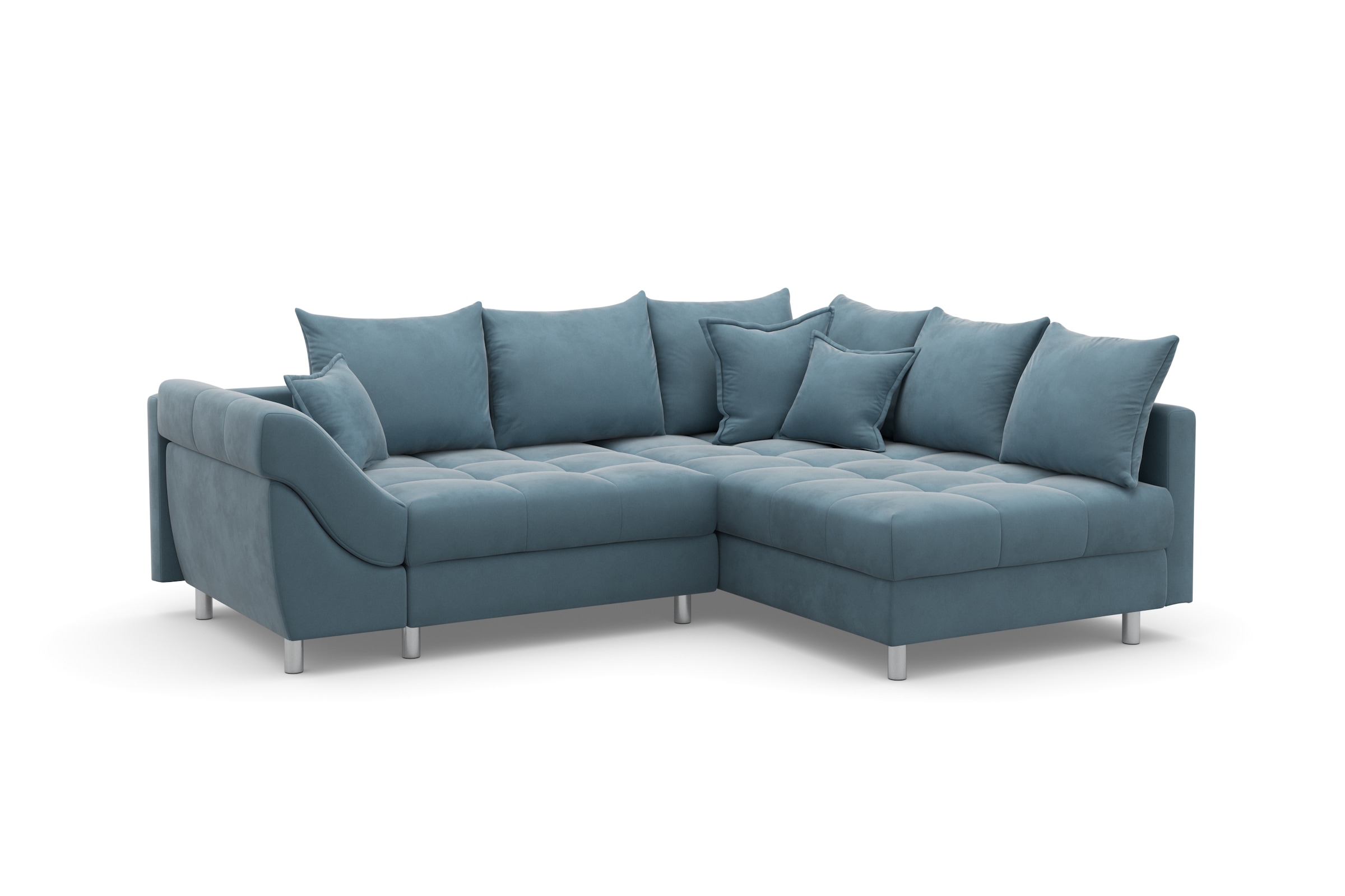 COLLECTION AB Ecksofa Joseli,  mit Zier- und Rückenkissen, komfortable Schanzen-Armlehne
