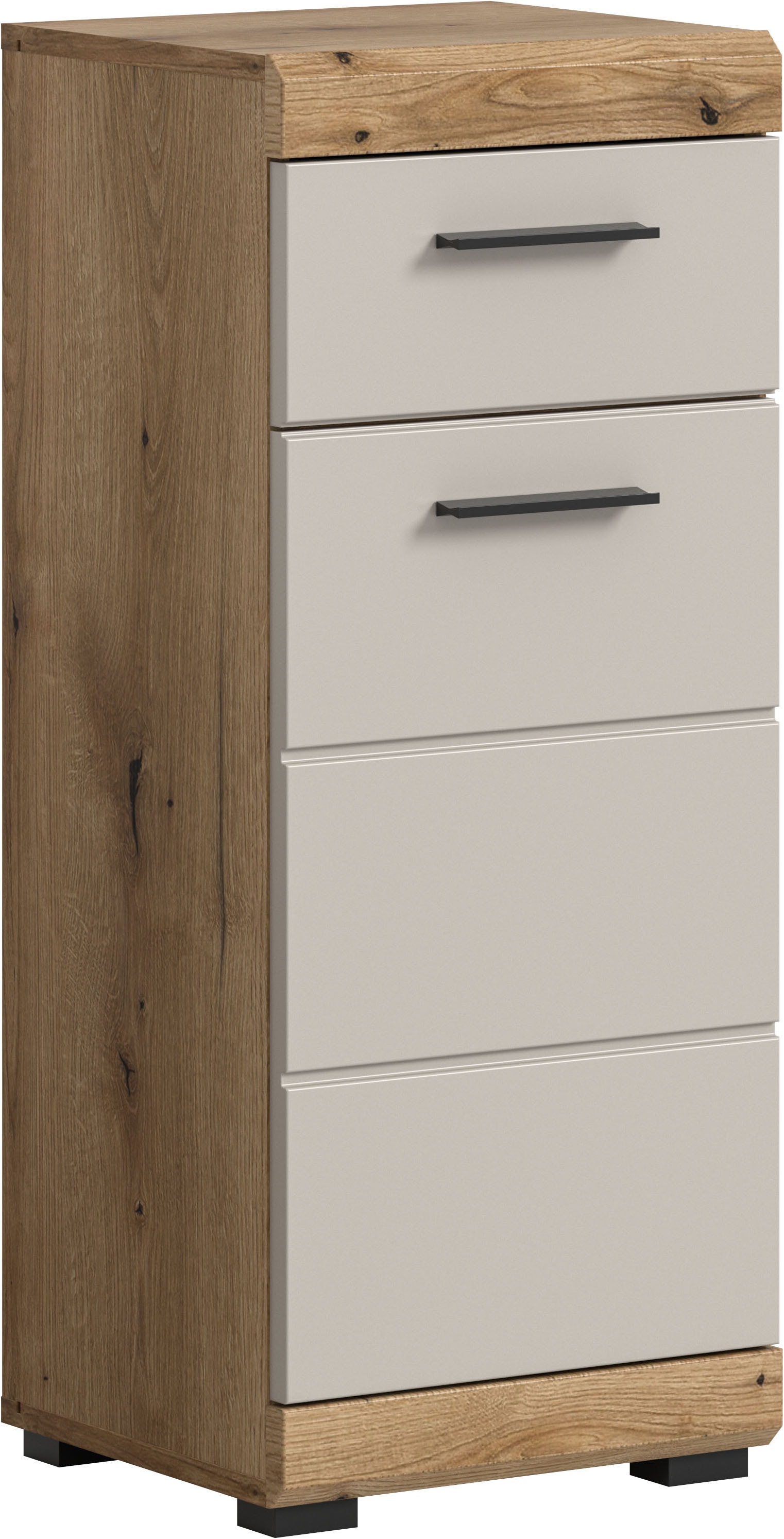 Image of welltime Unterschrank "SIENA, Breite 37cm, 1 Tür, 1 Schubkasten, 2 Fächer, MDF-Front" TOPSELLER, 1 Stk. tlg. in verschiedenen Farben erhältlich, Badmöbel, Badschrank, Kommode, Bad