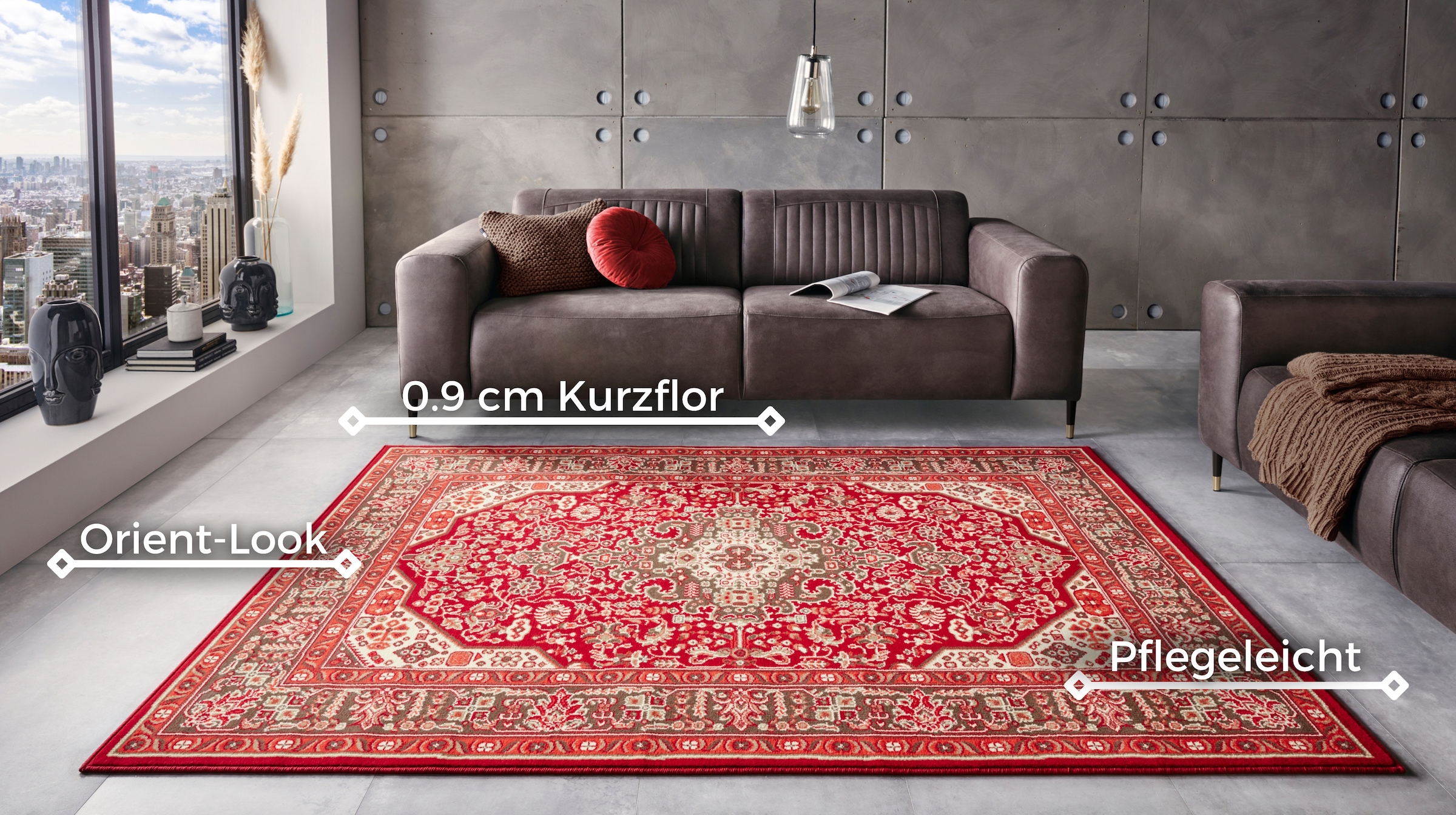 HANSE Home Teppich »Skazar Isfahan«, rechteckig, 9 mm Höhe, Kurzflor, Orient, Läufer, Vintage, Esszimmer, Wohnzimmer, Flur
