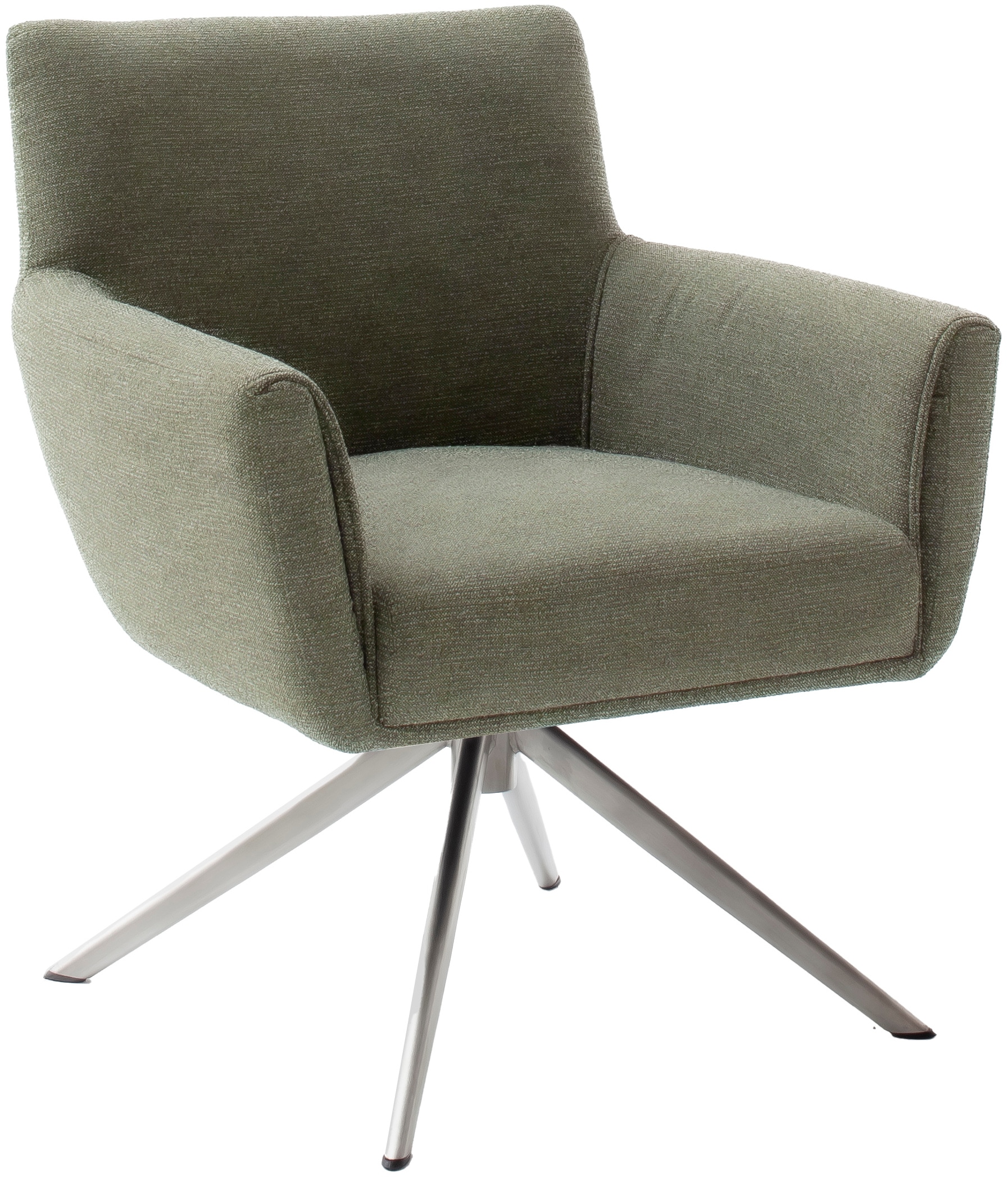 MCA furniture 4-Fussstuhl »WILSON Esszimmerstuhl, Armlehnstuhl, Polsterstuhl, modern«, (Set), 1 St., Flachgewebe, Stuhl, Armlehnenstuhl, drehbar, Taschenfederkern, belastbar 160 kg,XXL