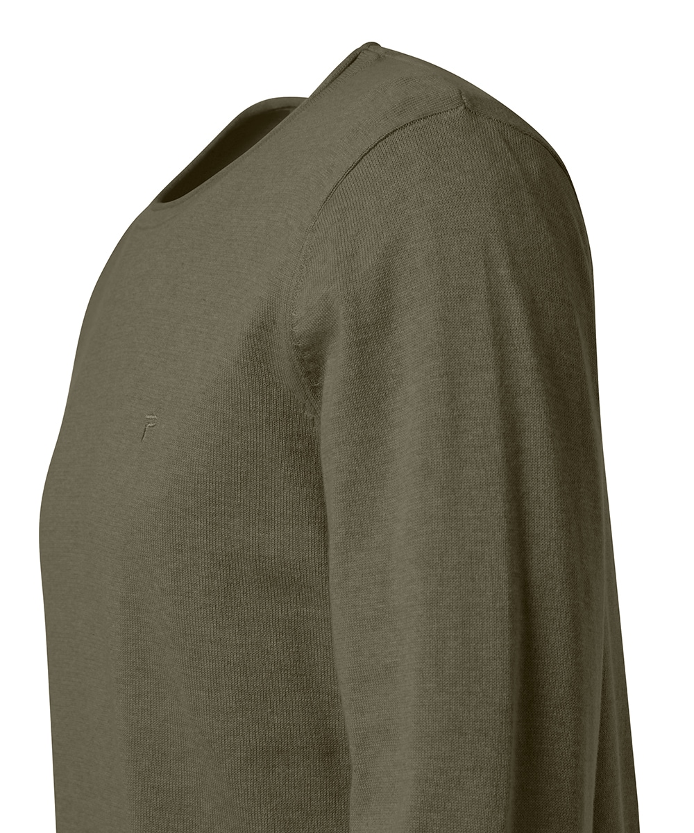 Pioneer Authentic Jeans Rundhalspullover mit Rollkante