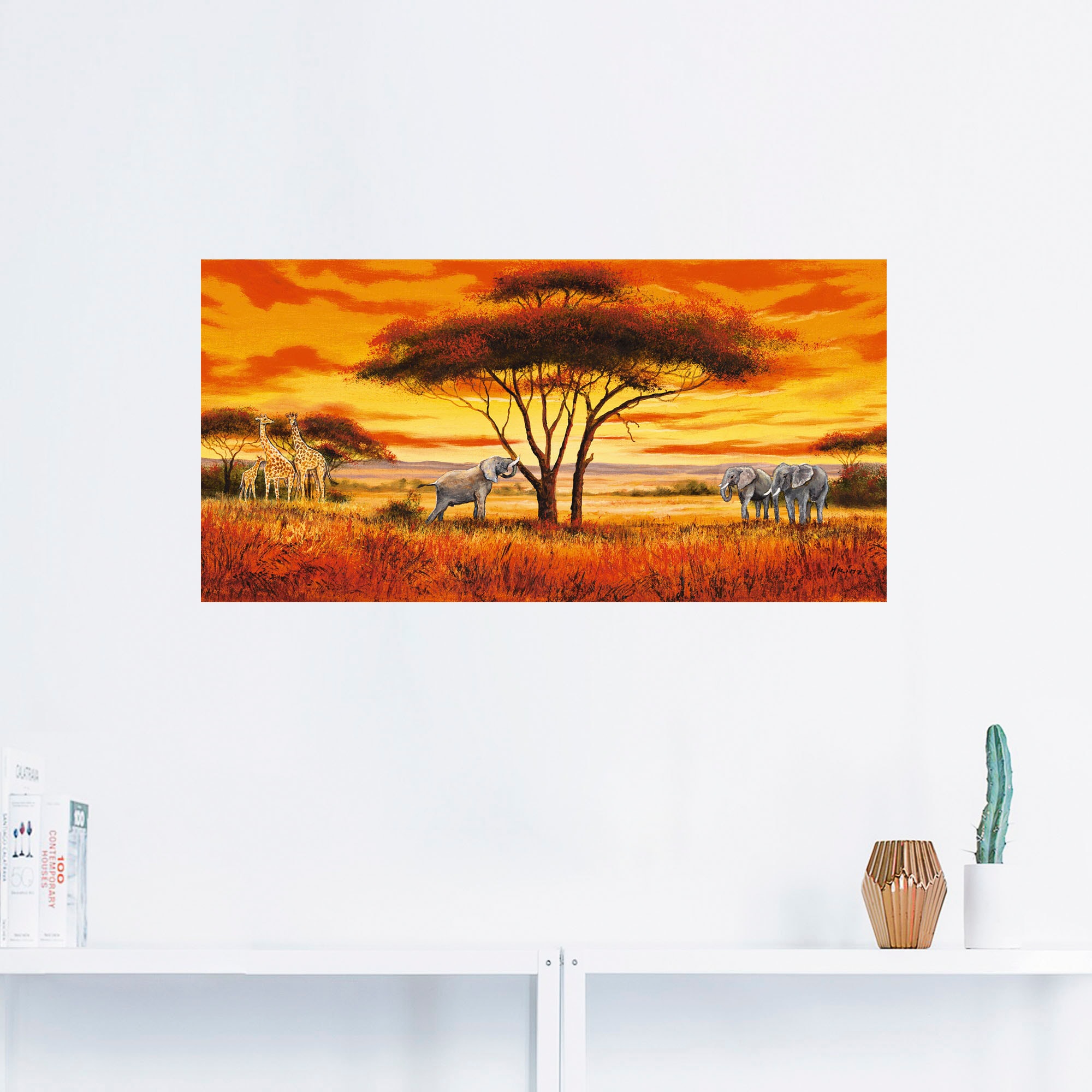 Leinwandbild, als St.), Wandbild versch. II«, maintenant Afrika, oder Artland Landschaft (1 »Afrikanische Alubild, Grössen Wandaufkleber in Poster