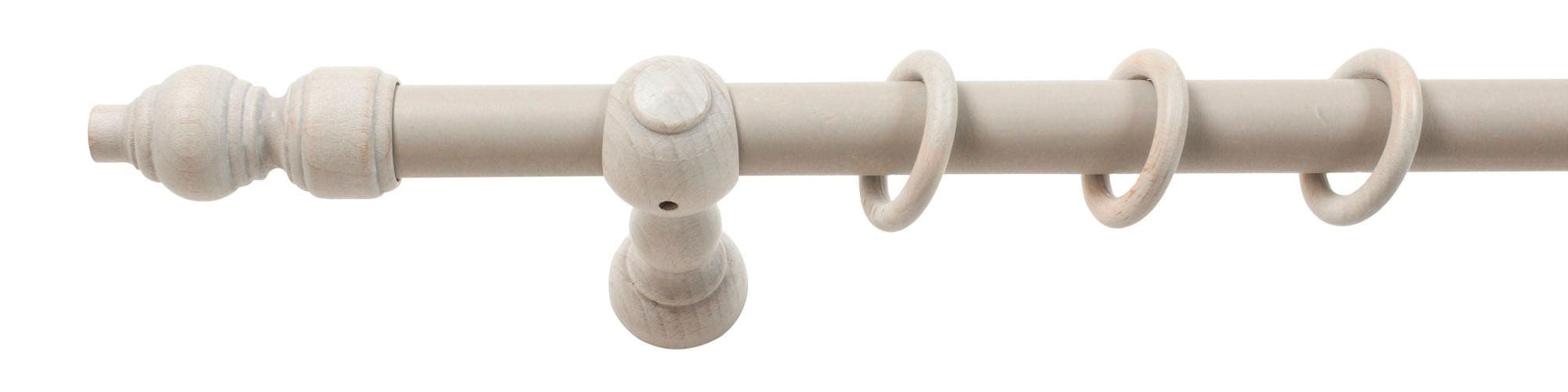 SN DECO GROUP Gardinenstange »Filigrano«, 1 läufig-läufig, Fixmass, 28 mm, Holz, verschiedene Längen und Farben, Komplettset