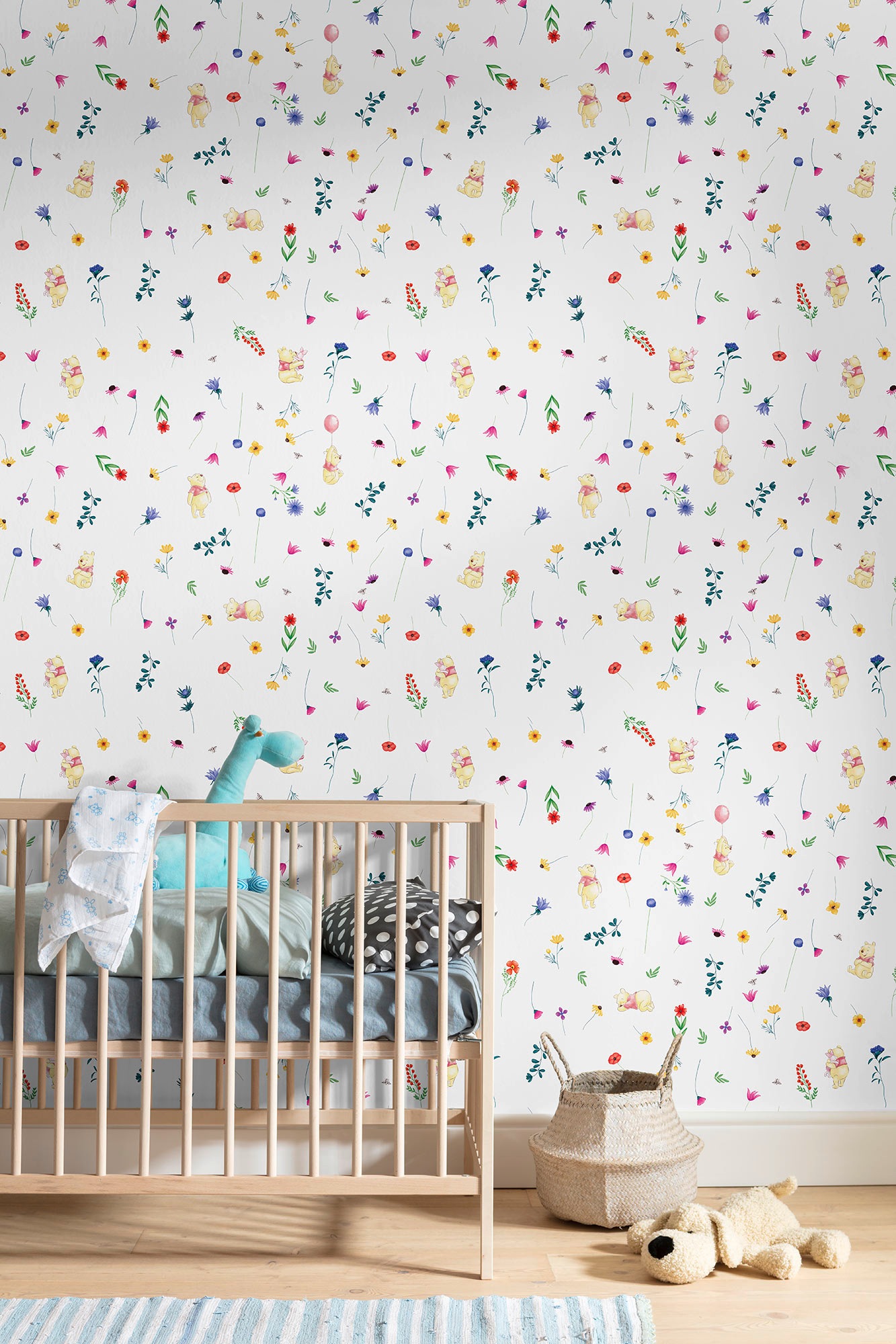 Komar Vliestapete "Winnie the Pooh Summer" bedruckt glatt Rolle mit 53 x 1005 cm