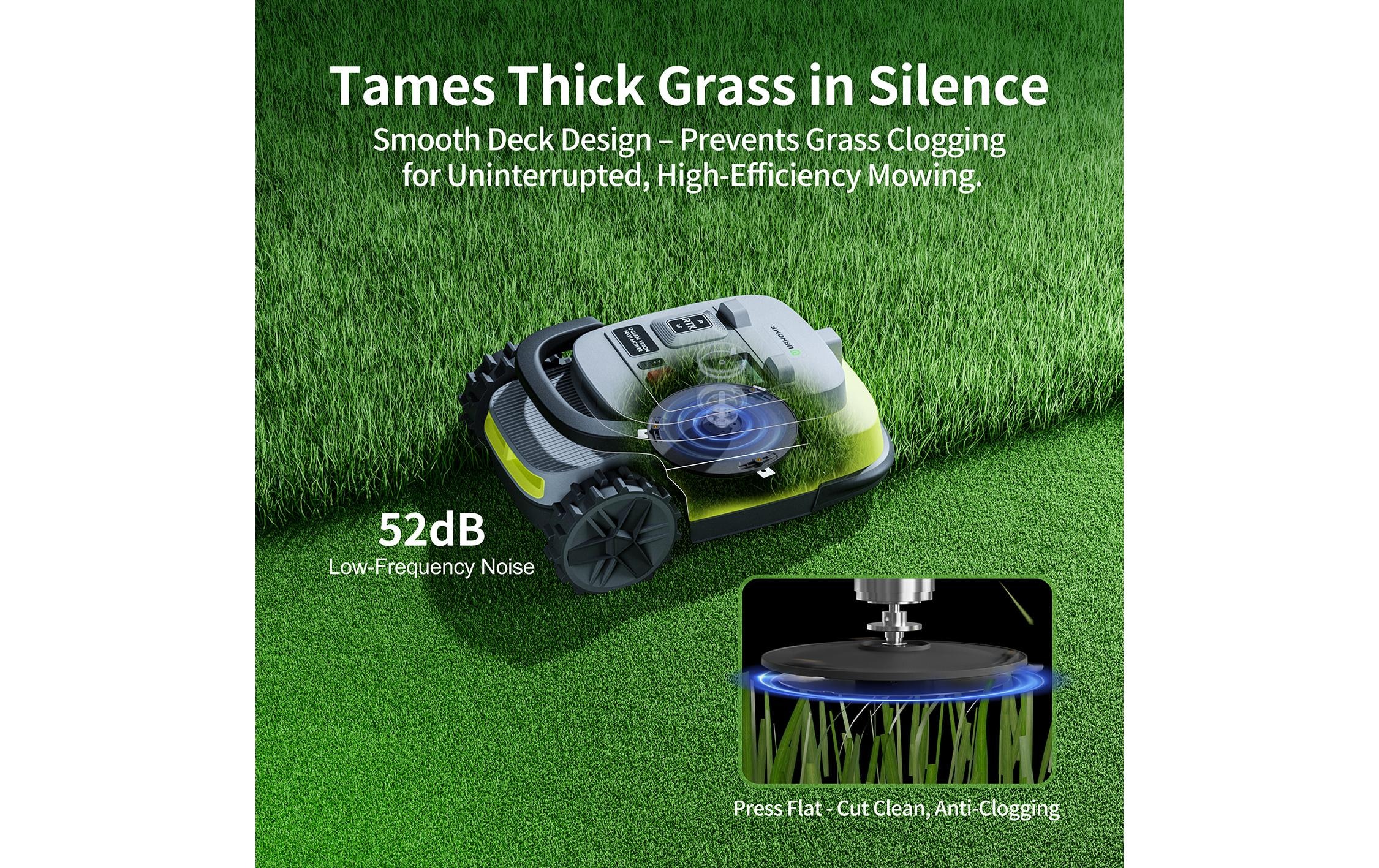   Rasenmähroboter »UBHome M10 Pro 1500 m²«  Geräuschentwicklung: 58 dBA