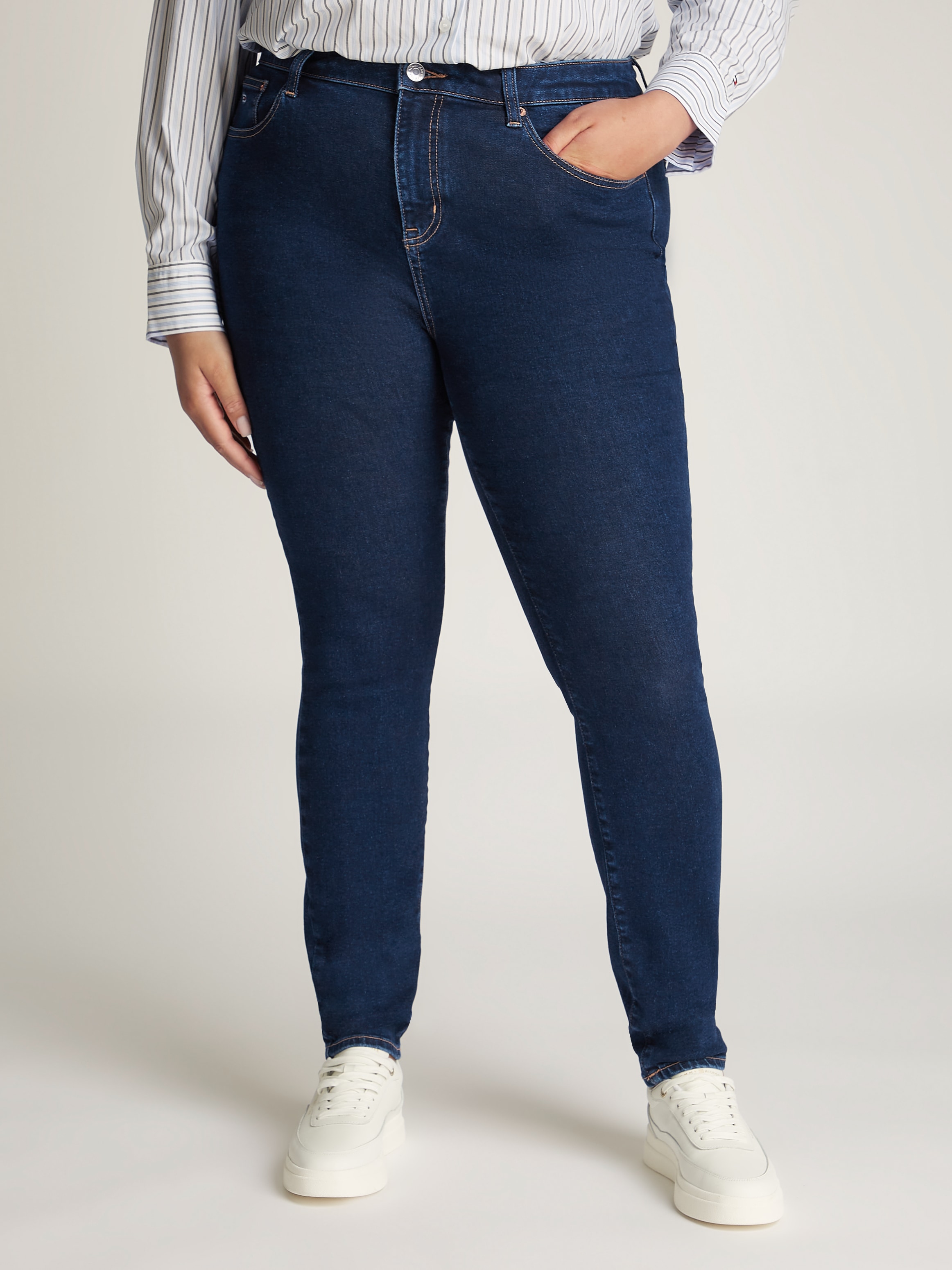 Regular-fit-Jeans »CRV MELANY UH SSKN«, in Grossen Grössen im 5-Pocket-Style