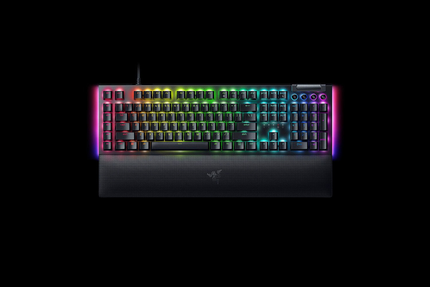 Image of RAZER Tastatur "BlackWidow V4 DE" (Funktionstasten Handgelenkauflage Lautstärkeregler Makro-Tasten Multimedia-Tasten Profil-Speicher USB-Anschluss Ziffernblock)