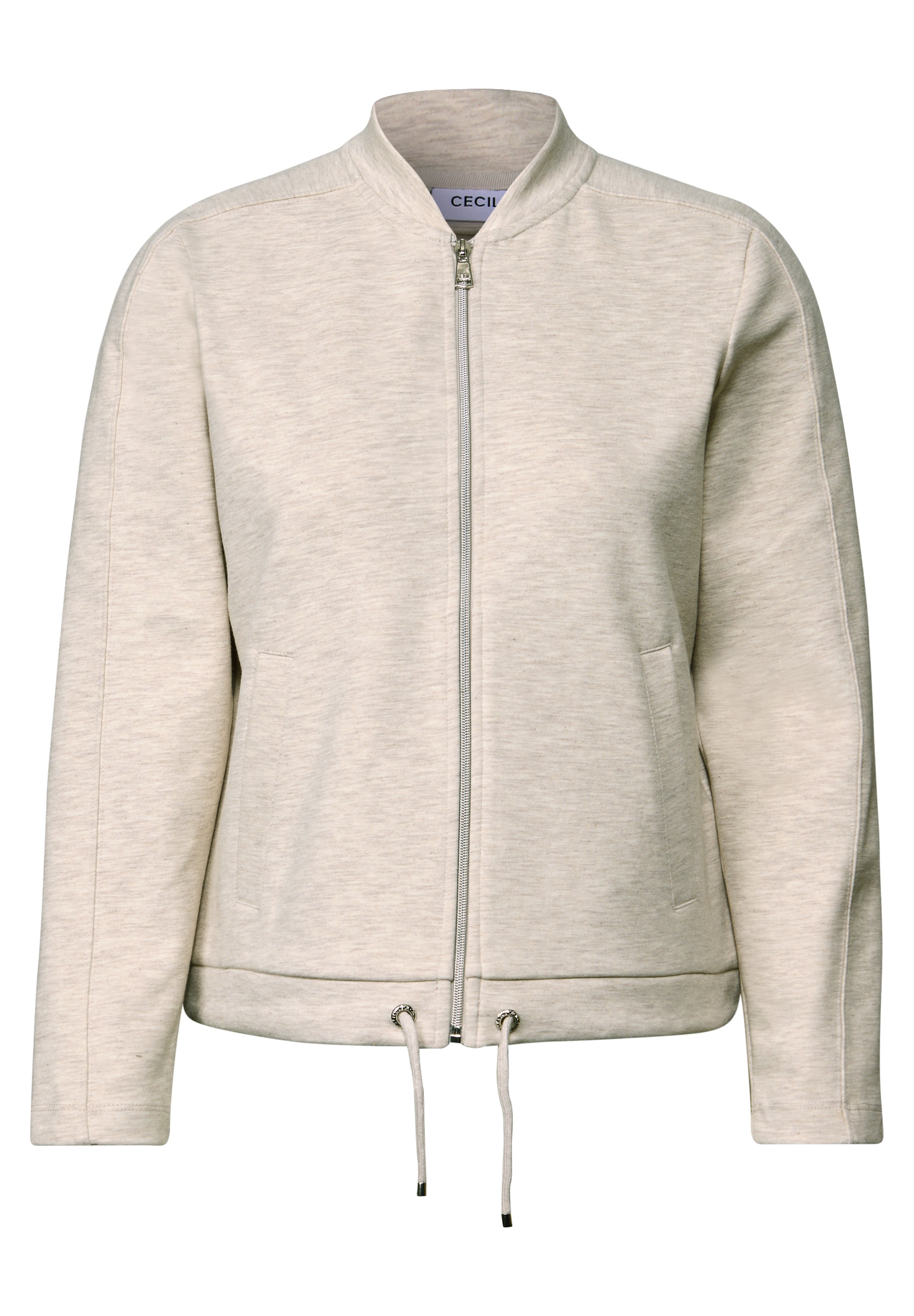 Cecil Sweatjacke, Sweat Blouson mit Tunnelzug und Stehkragen