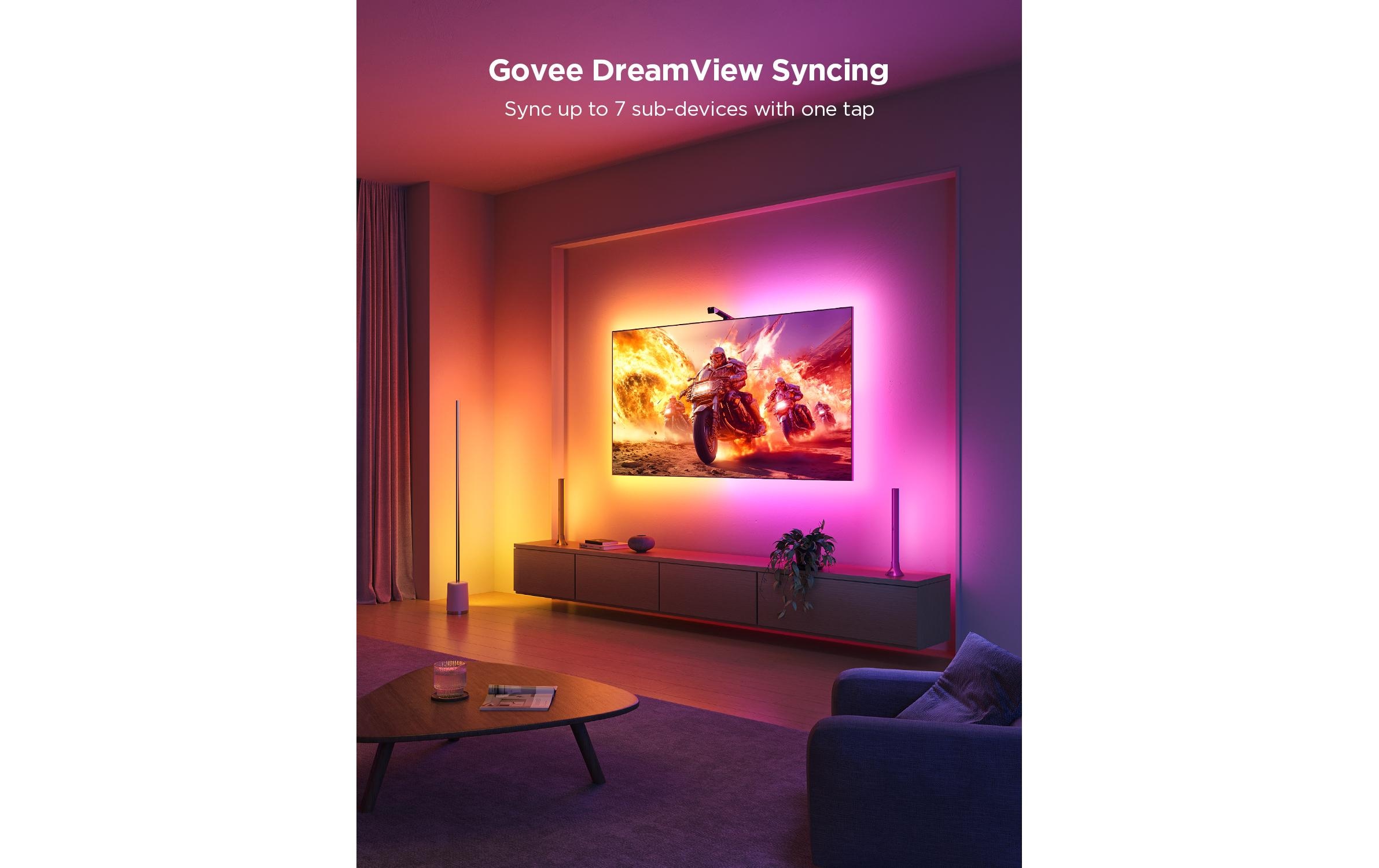 Govee LED Lichtleiste »Govee Backlight T3, 55-65, RGBICW, WiFi, BT«, 108 flammig