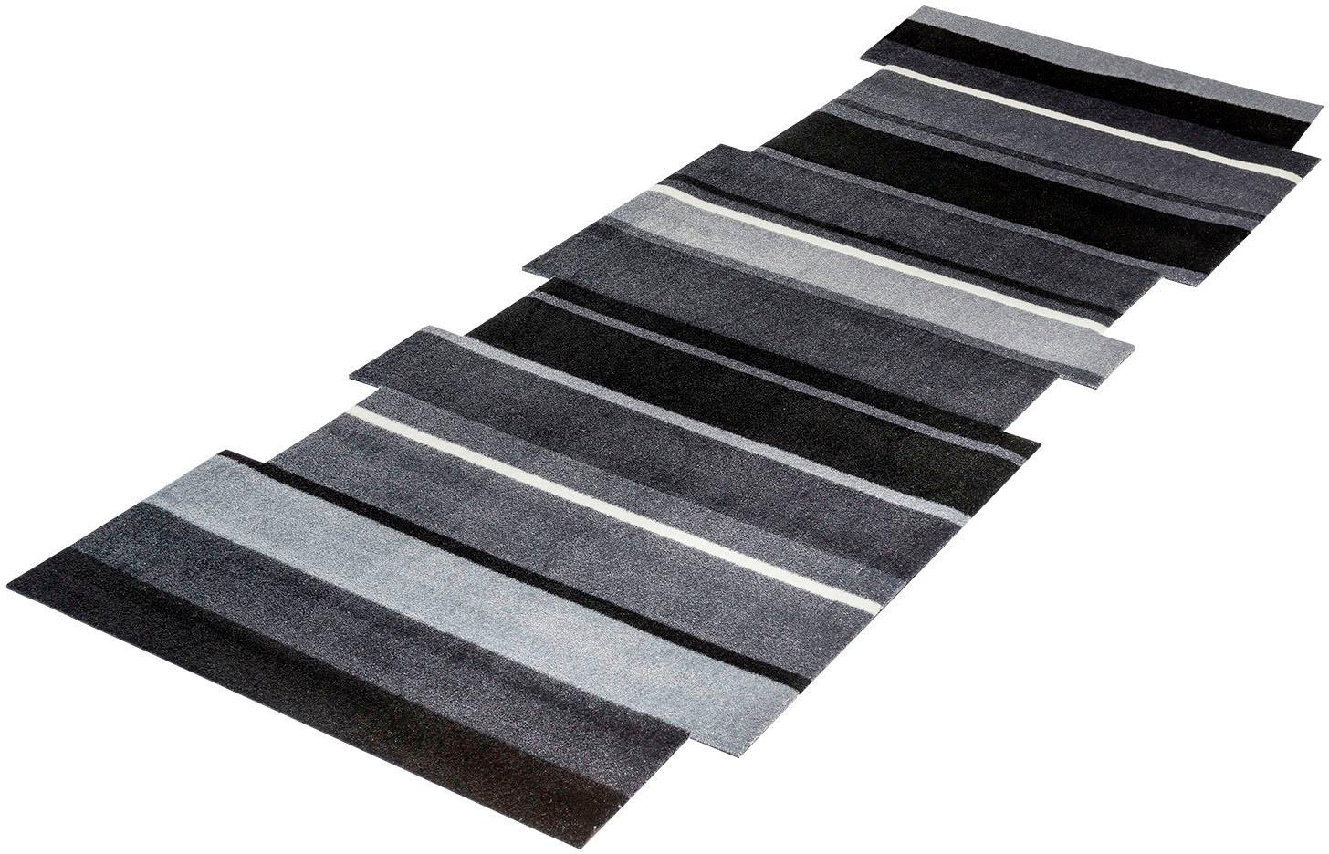 Image of wash+dry by Kleen-Tex Läufer »Dancing Steps«, stufenförmig, 9 mm Höhe, Schmutzfangläufer, rutschhemmend, waschbar, ideal in Diele & Flur bei Ackermann Versand Schweiz