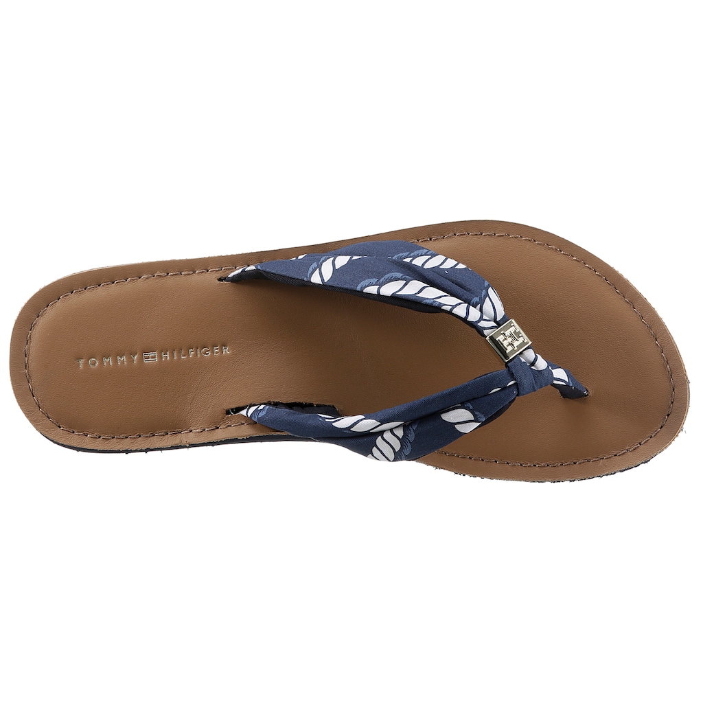 Tommy Hilfiger Zehentrenner »TH ELEVATED BEACH SANDAL PRINT«