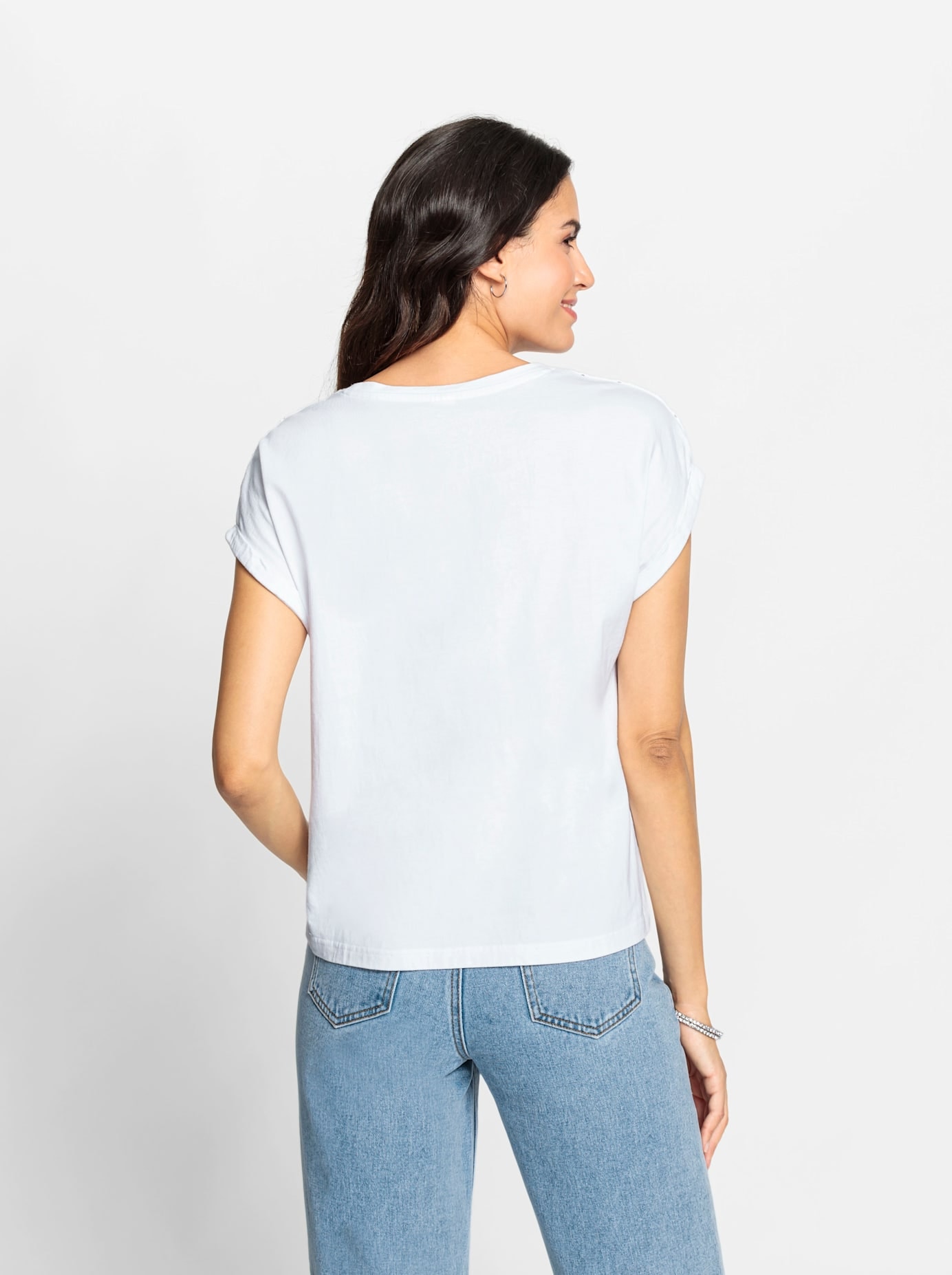 Inspirationen Shirt à col rond »Shirt« 1 cuis tlg.