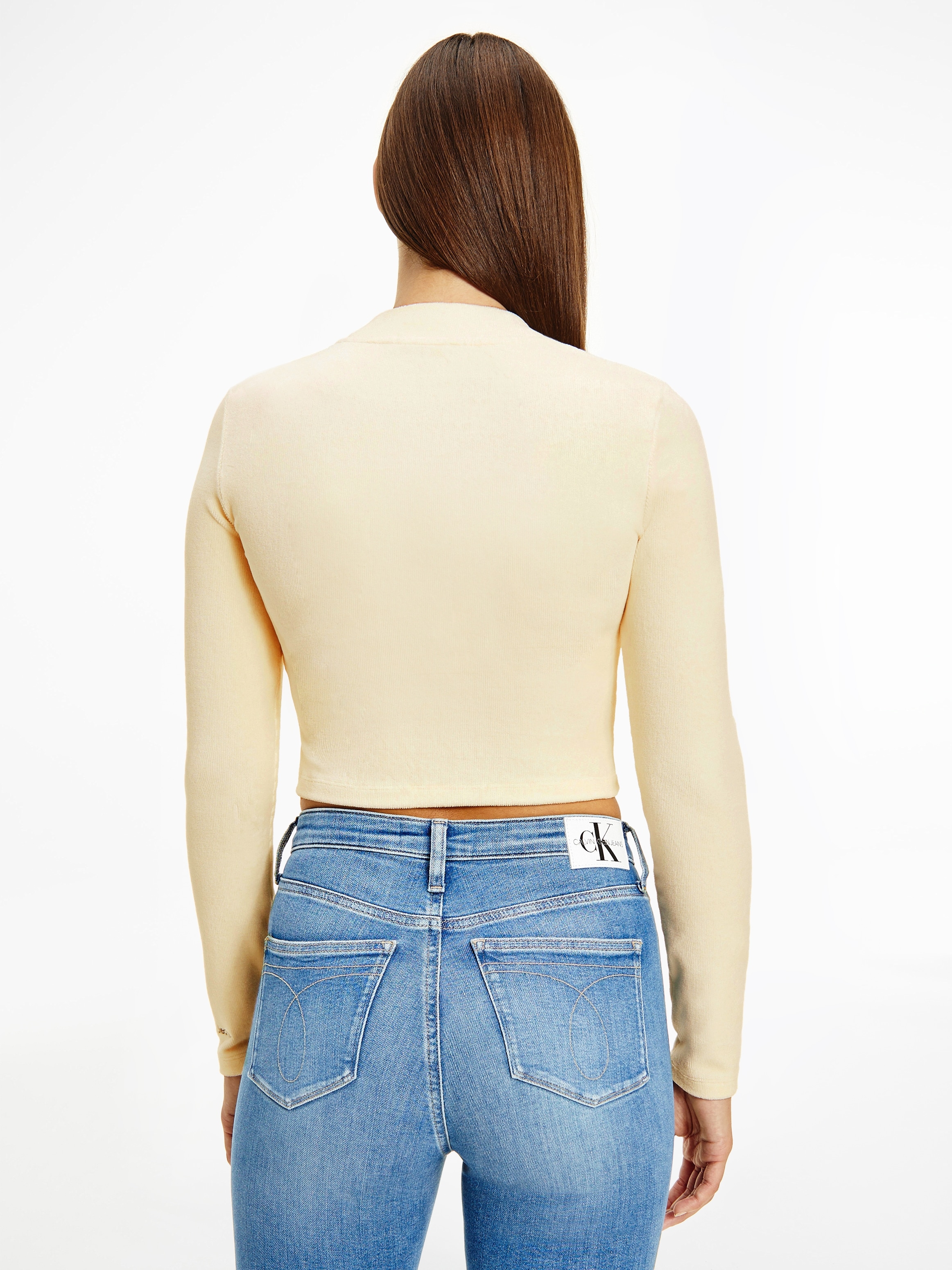 Calvin Klein Jeans Langarmshirt »VELVET RIB LONG SLEEVE TOP«