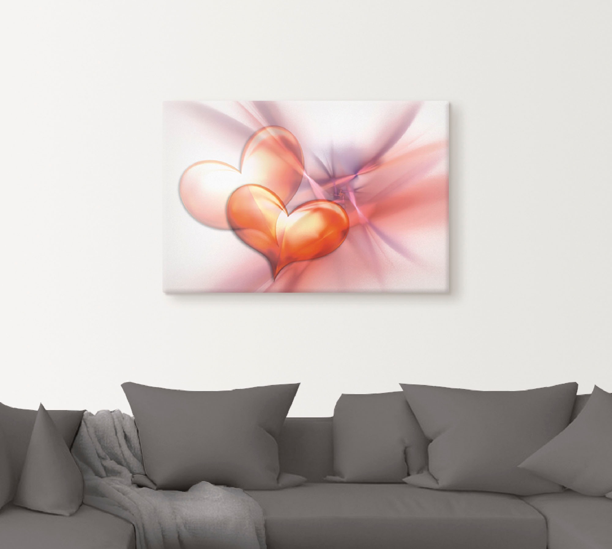 Artland Wandbild »Das höchste Glück« Herzen 1 Stk. tlg. als Alubild, Outdoorbild, Leinwandbild, Poster, Wandaufkleber