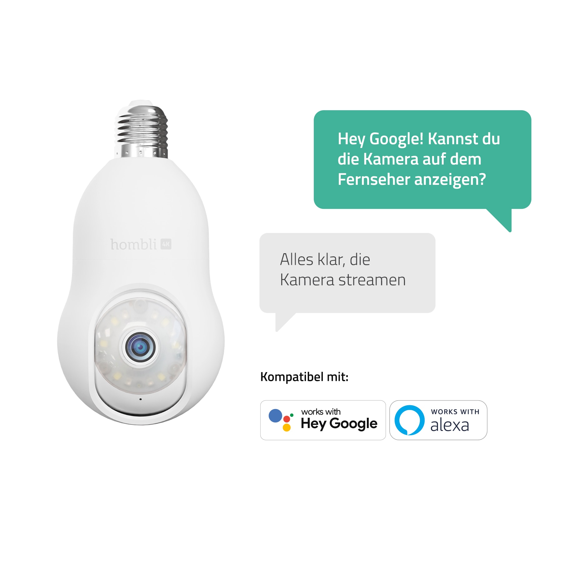 Hombli Überwachungskamera »Bulb Cam 4K« Aussenbereich