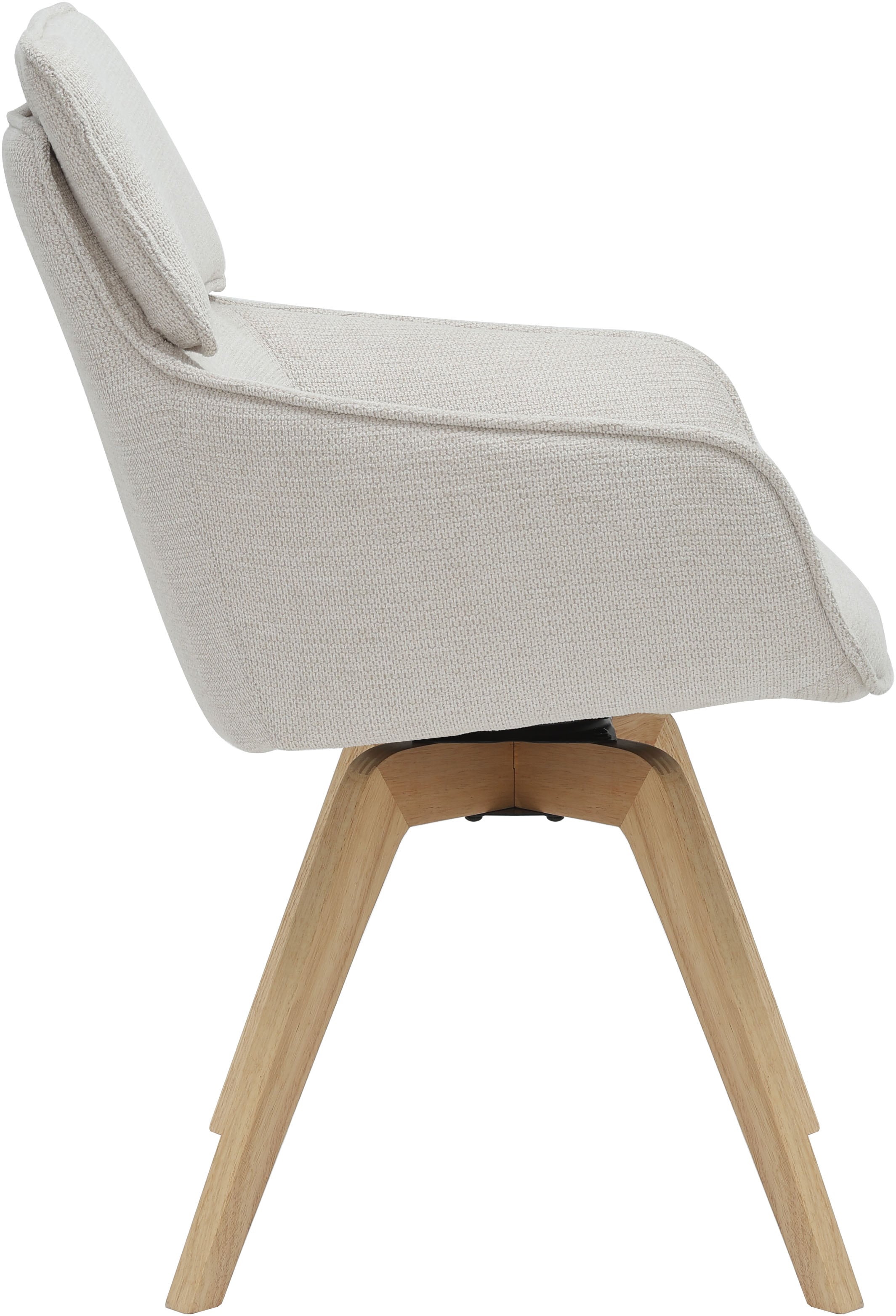 GOODproduct Chaise de salle à manger »Romilda« (Ensemble) 2 cuisrevêtement en tissu tissé facile d'entretien, structure métallique aspect bois