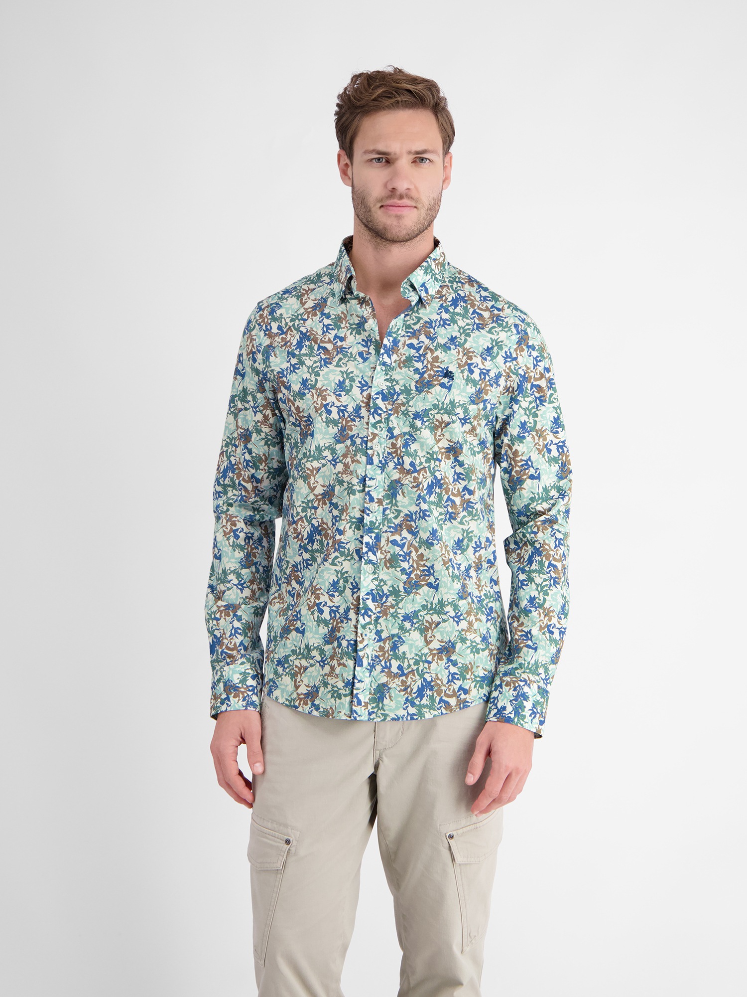 Image of LERROS Langarmhemd "Langarmhemd mit floralem Druck"