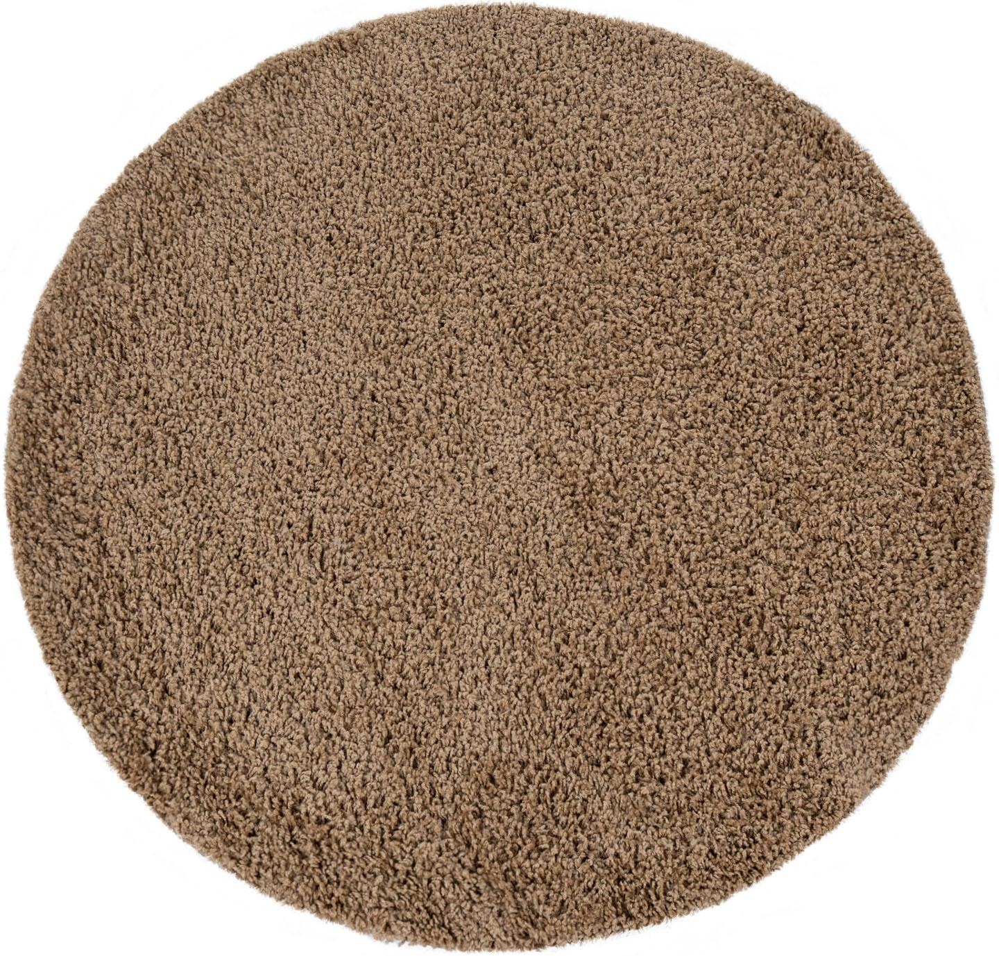 Image of Paco Home Hochflor-Teppich »Sky 250«, rund, 35 mm Höhe, gewebt, Uni Farben, intensive Farbbrillanz, ideal im Wohnzimmer & Schlafzimmer bei Ackermann Versand Schweiz