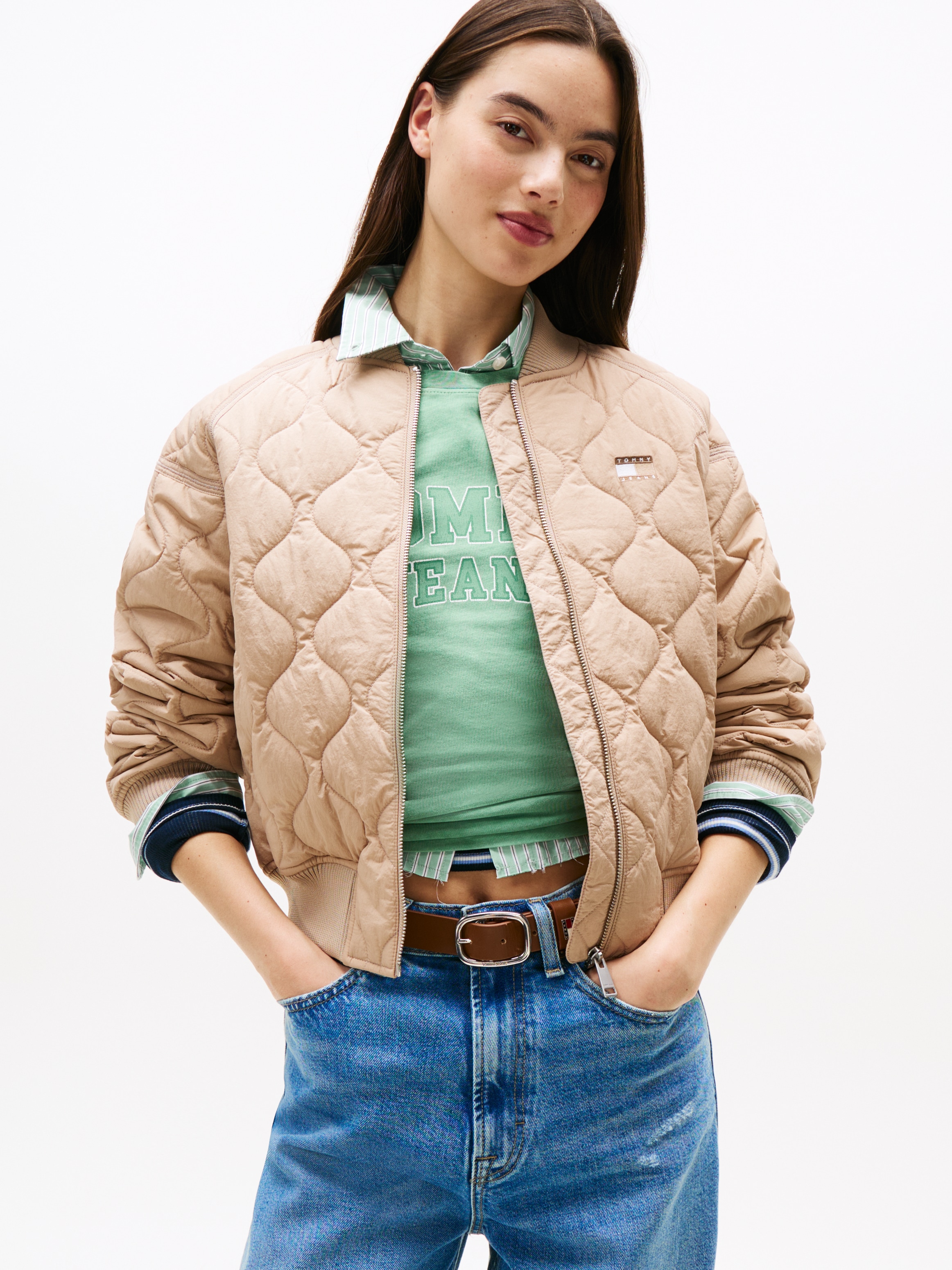Image of Tommy Jeans Bomberjacke "TJW QUILTED BOMBER" ohne Kapuze