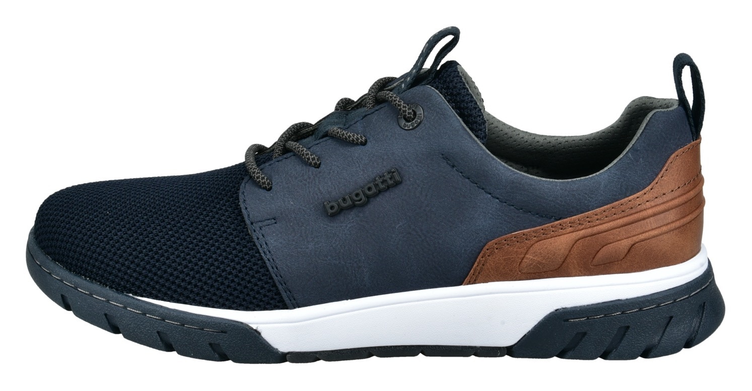 bugatti Sneaker  mit Label und Kontrastbesatz, Freizeitschuh, Halbschuh, Schnürschuh