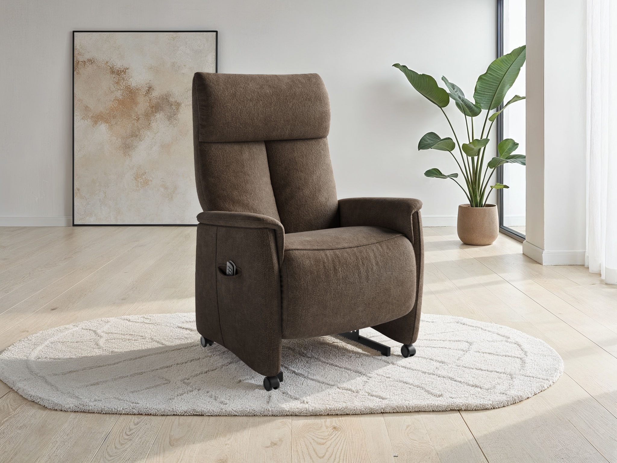 sit&more TV-Sessel "Cremona Comfort" wahlweise manuell oder elektrischer Funktion mit Akku