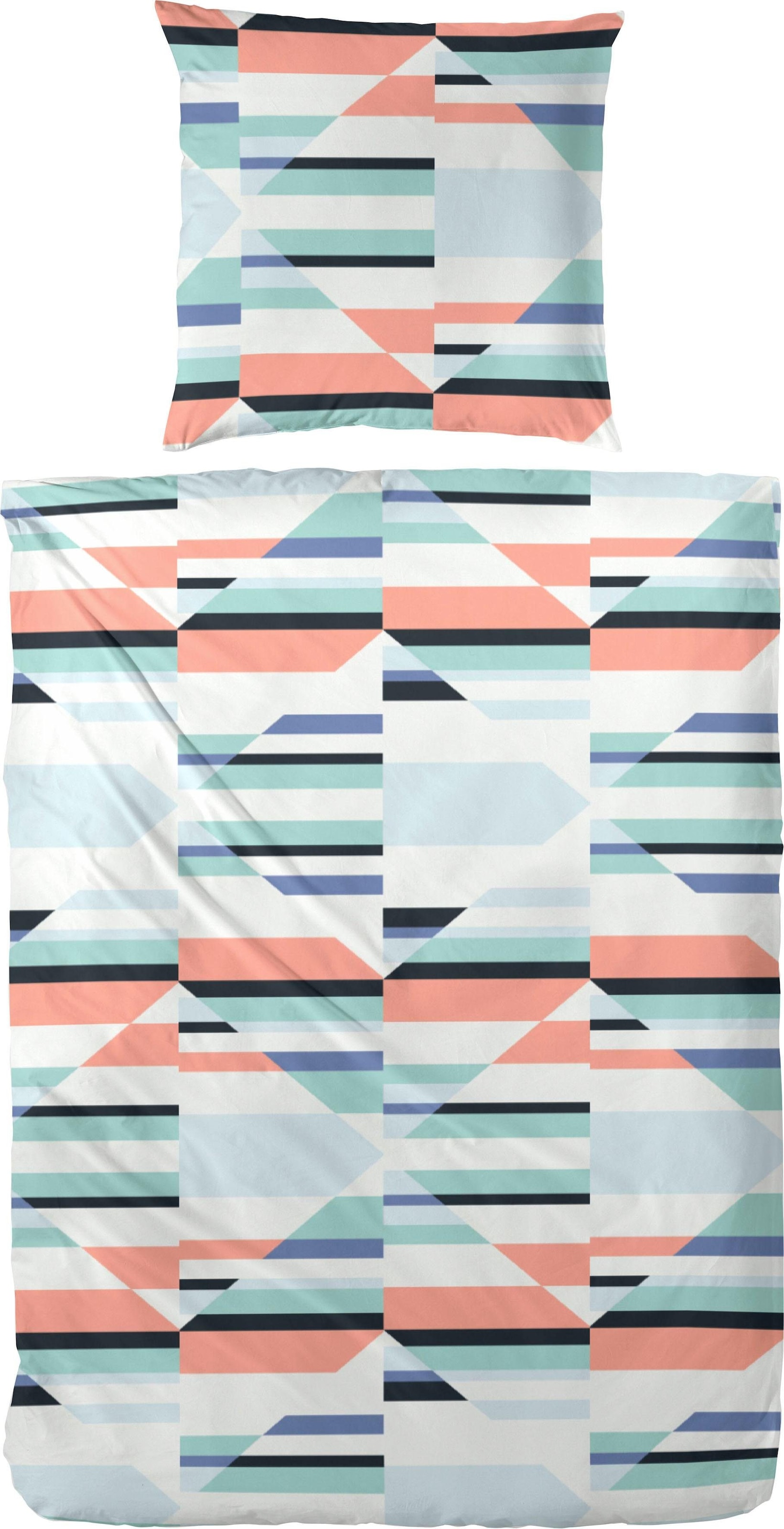 Image of Primera Bettwäsche "Kaleidoskop" 2 Stk. mit geometrisch strukturierten Muster