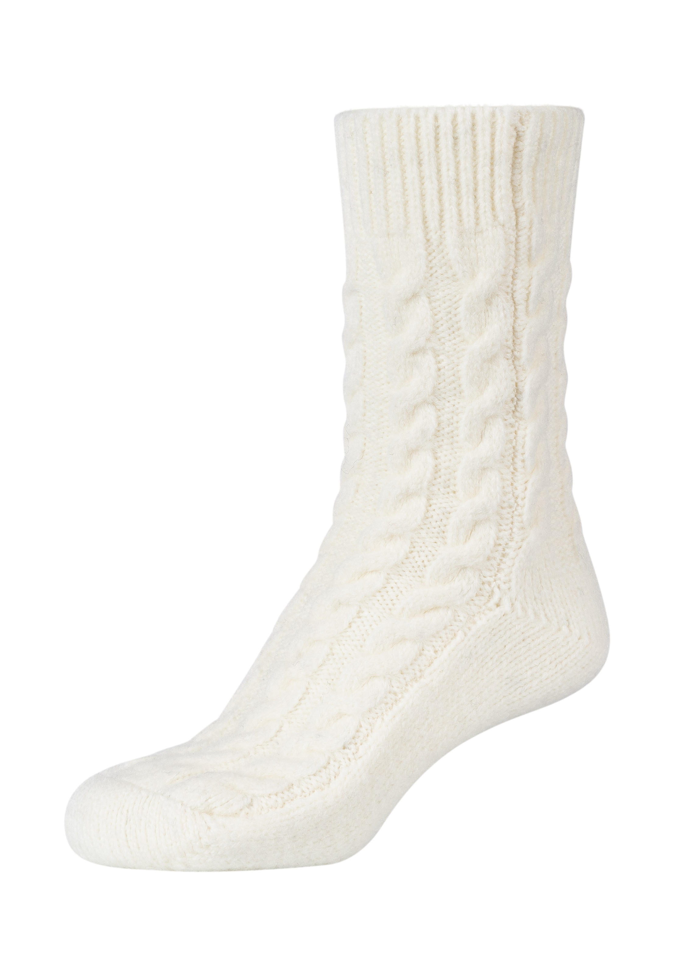 Camano Chaussettes »warm & cozy« 2 Paar, 2 cuis tlg. mit Zopfmuster, Rippenbündchen
