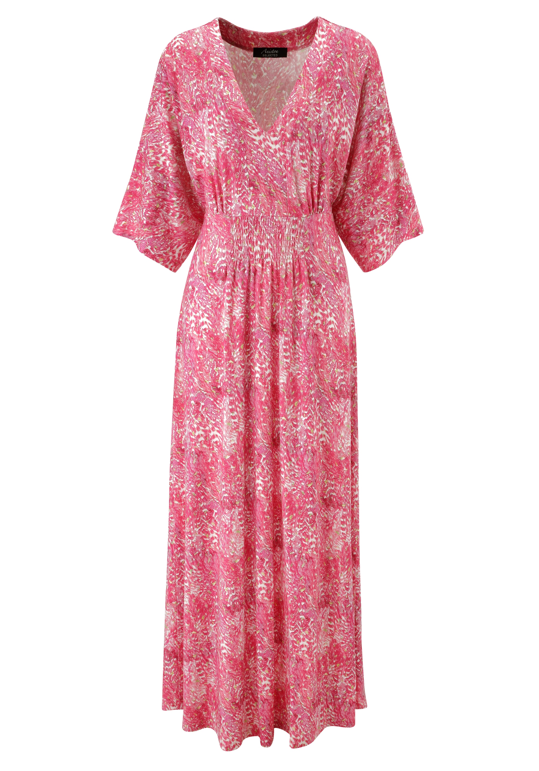 Aniston SELECTED Maxi robe mit weiten, 3/4-langen Ärmeln - NEUE KOLLEKTION